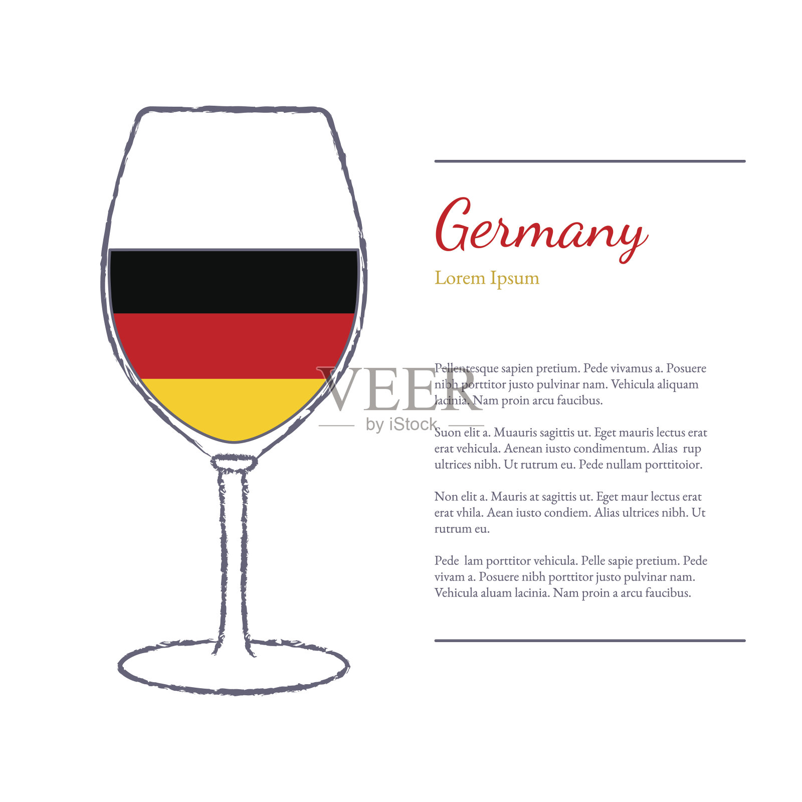 顶级葡萄酒生产国插画图片素材