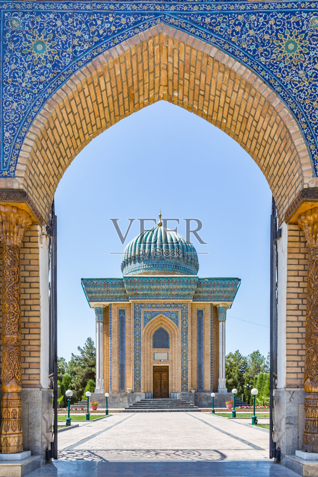 乌兹别克斯坦撒马尔罕的伊玛目马特鲁diy陵墓照片摄影图片