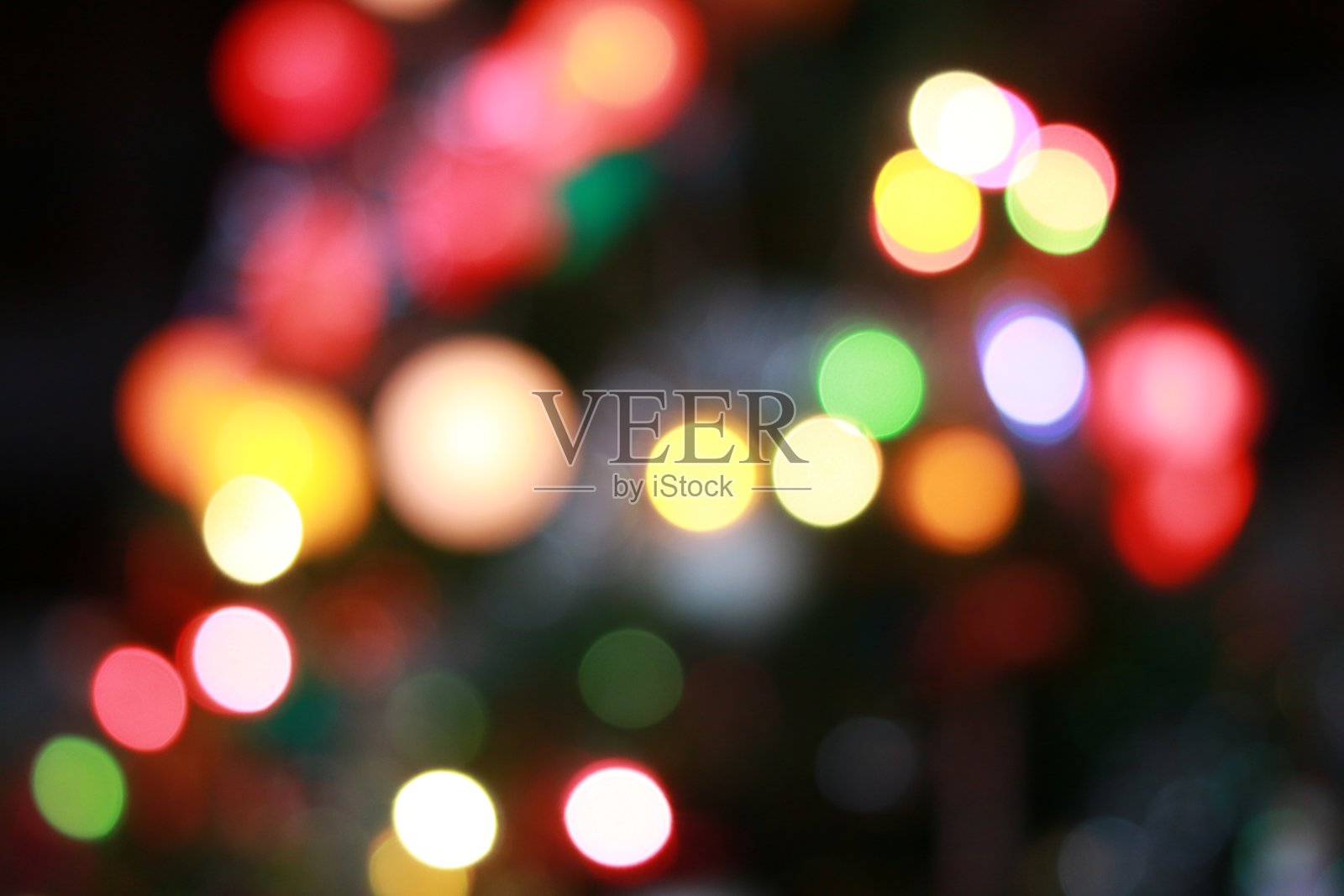 色彩丰富的背景与圣诞灯在博肯。照片摄影图片