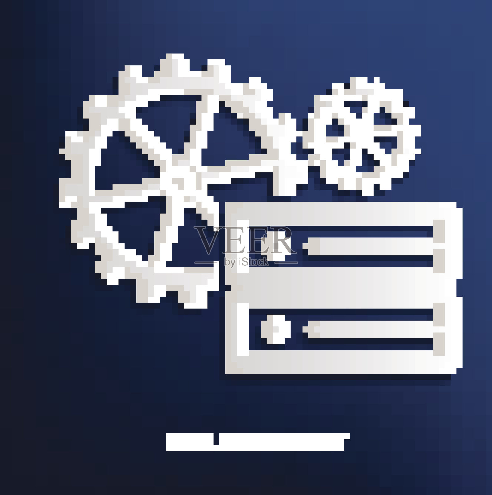 数据管理设计上的蓝色背景，干净的向量图标素材