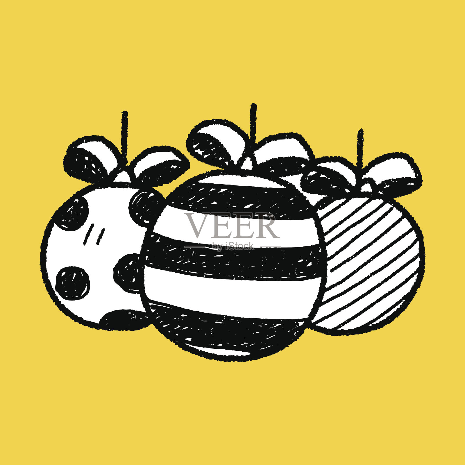 圣诞装饰涂鸦插画图片素材