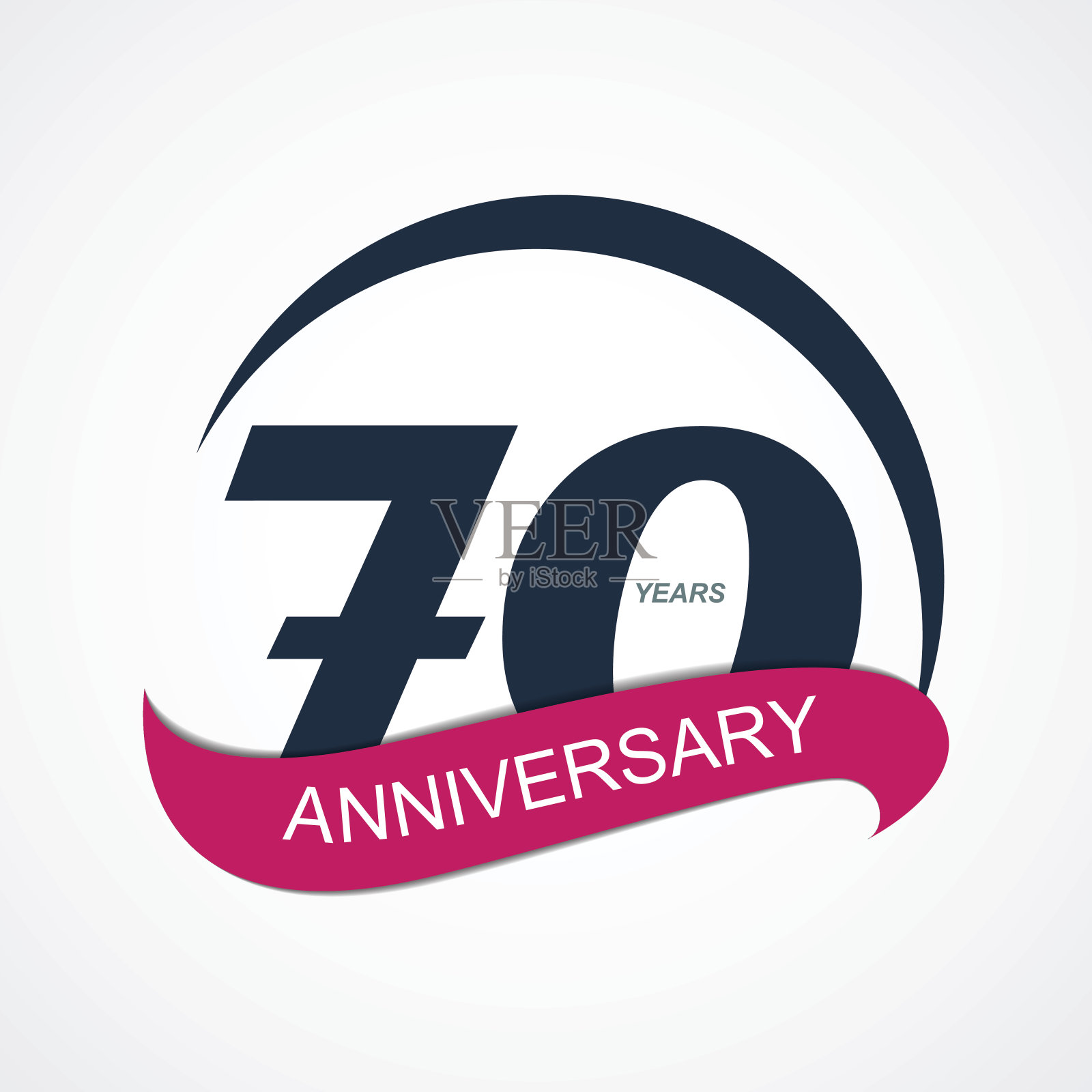 模板标志70周年矢量插图插画图片素材