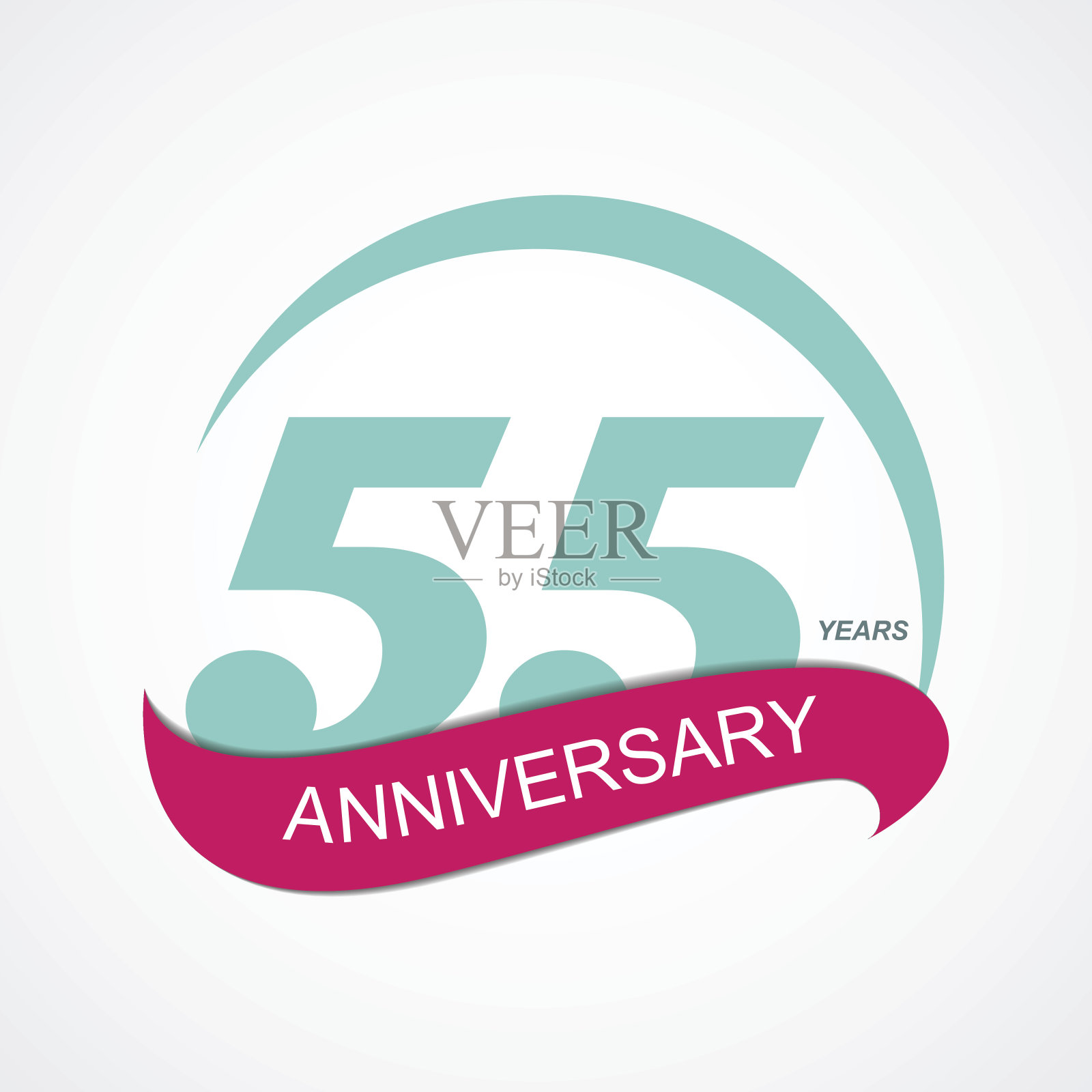 模板标志55周年矢量插图插画图片素材