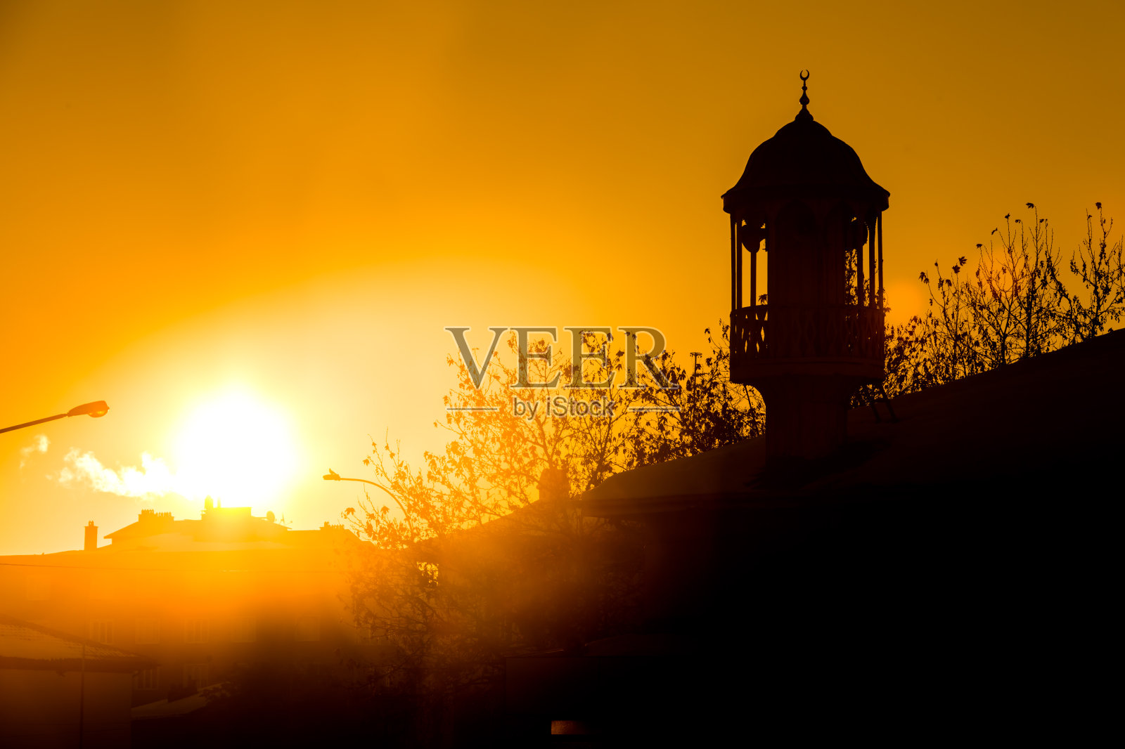 清真寺的日出照片摄影图片