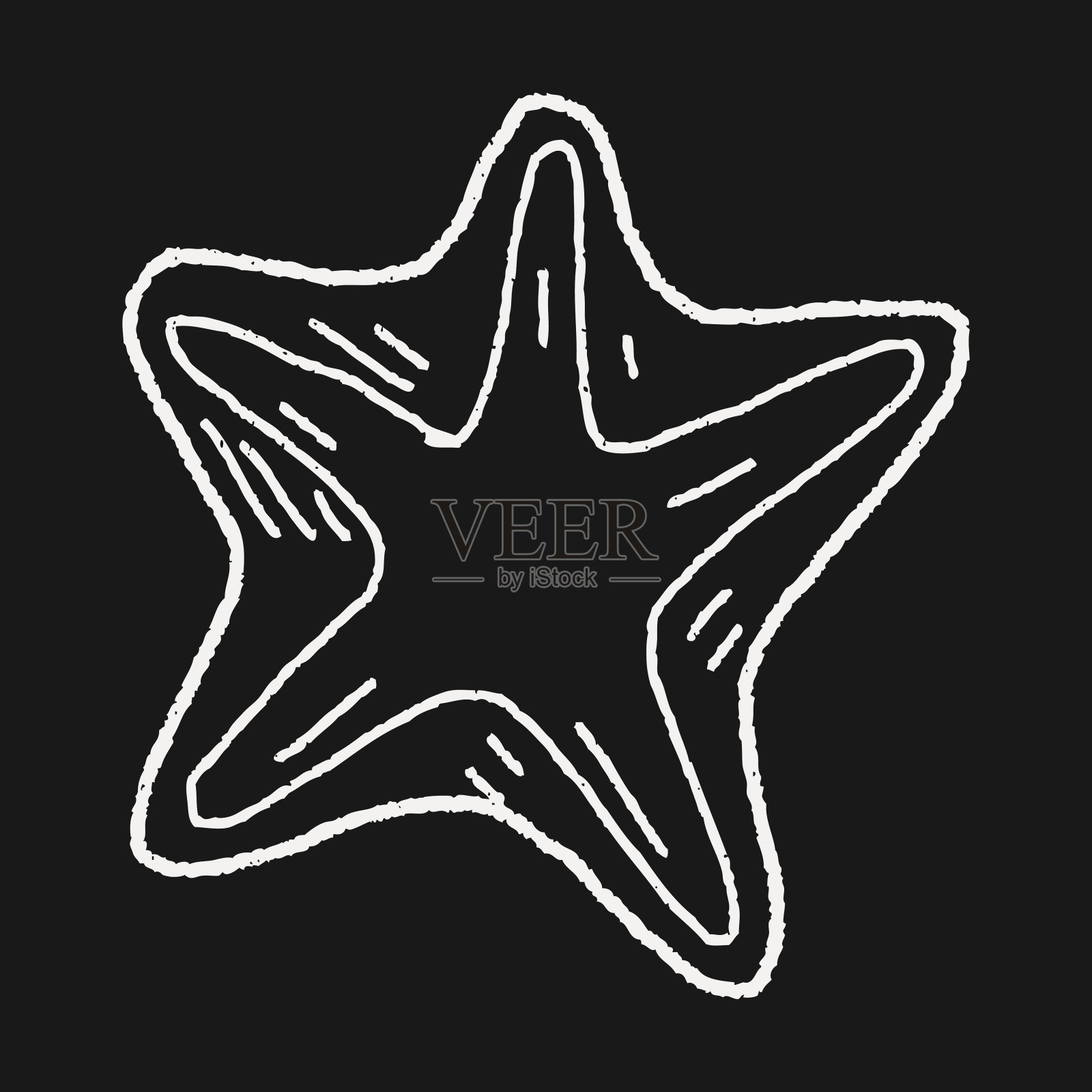 海星涂鸦插画图片素材