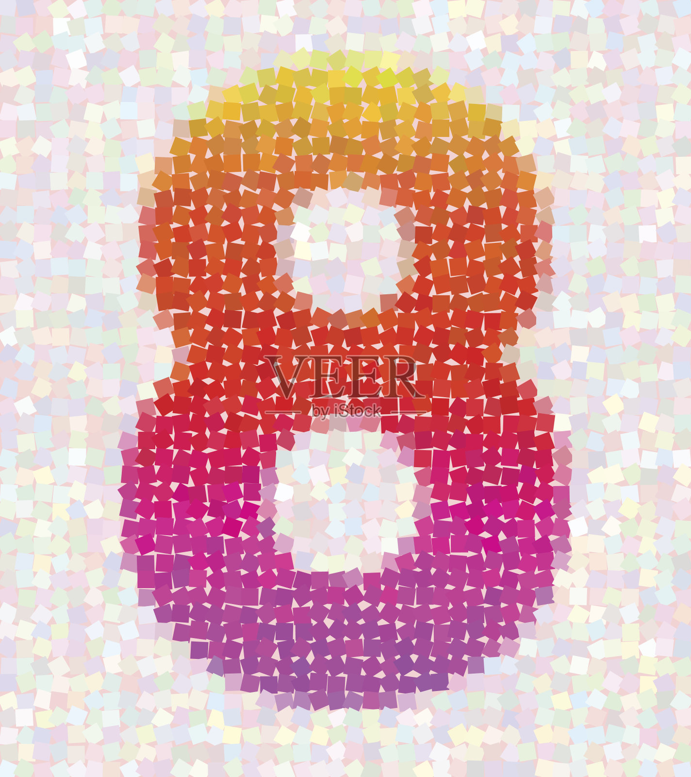抽象背景上的彩色数字8。插画图片素材