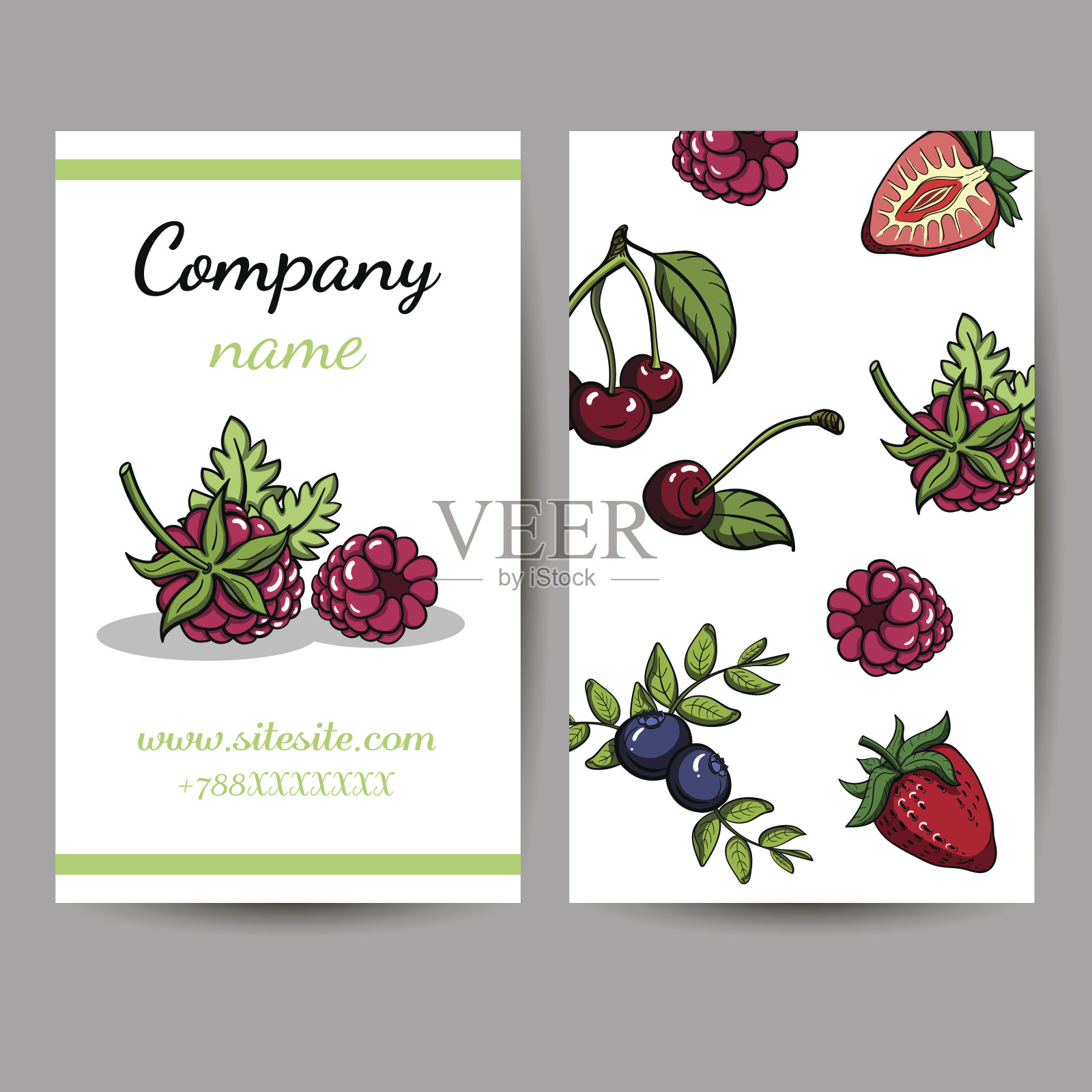 夏季水果组插画图片素材