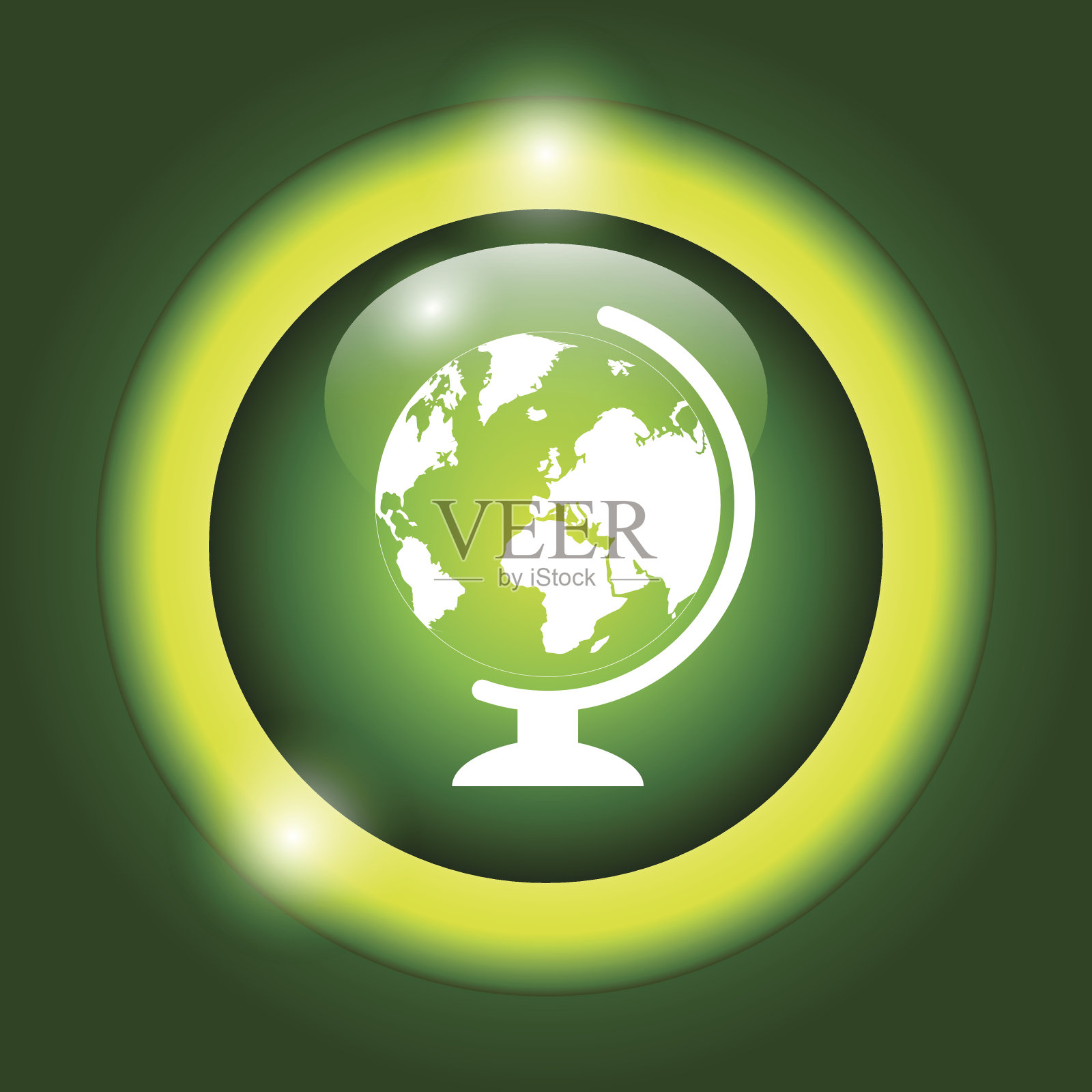 地理学校地球地球网络图标。矢量插图。插画图片素材