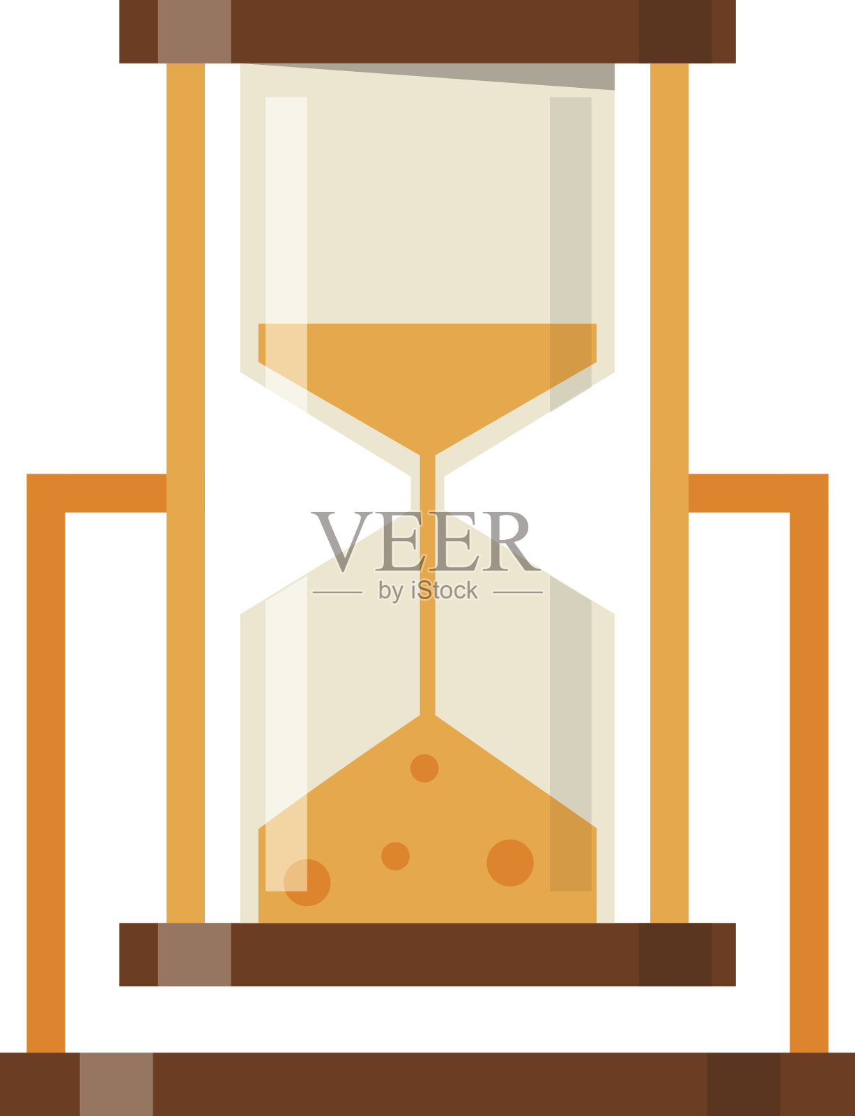 沙钟矢量隔离设计元素图片