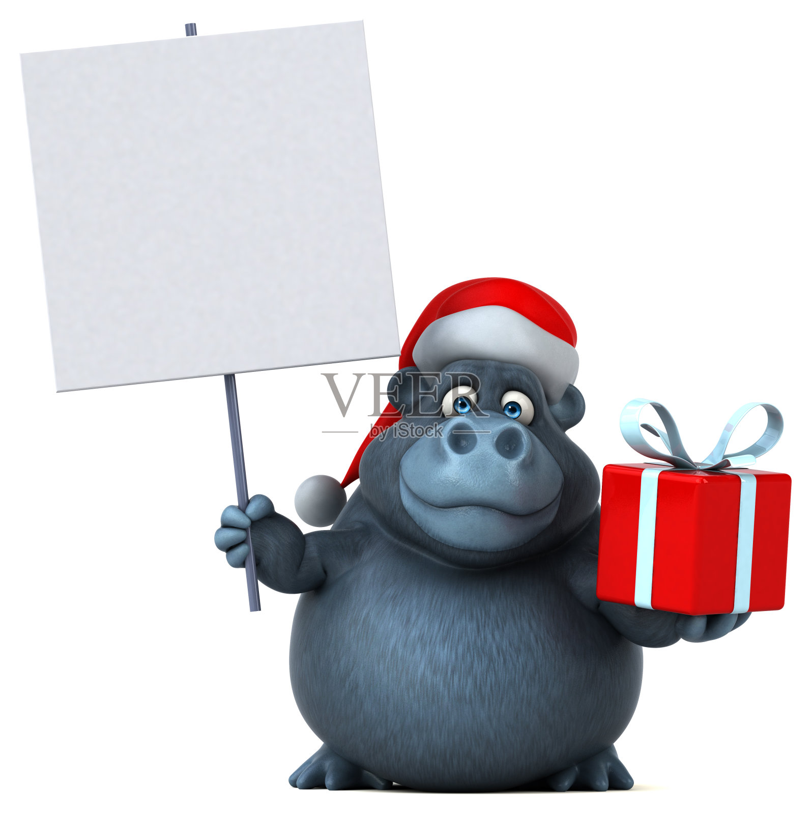 有趣的大猩猩- 3D插图设计元素图片