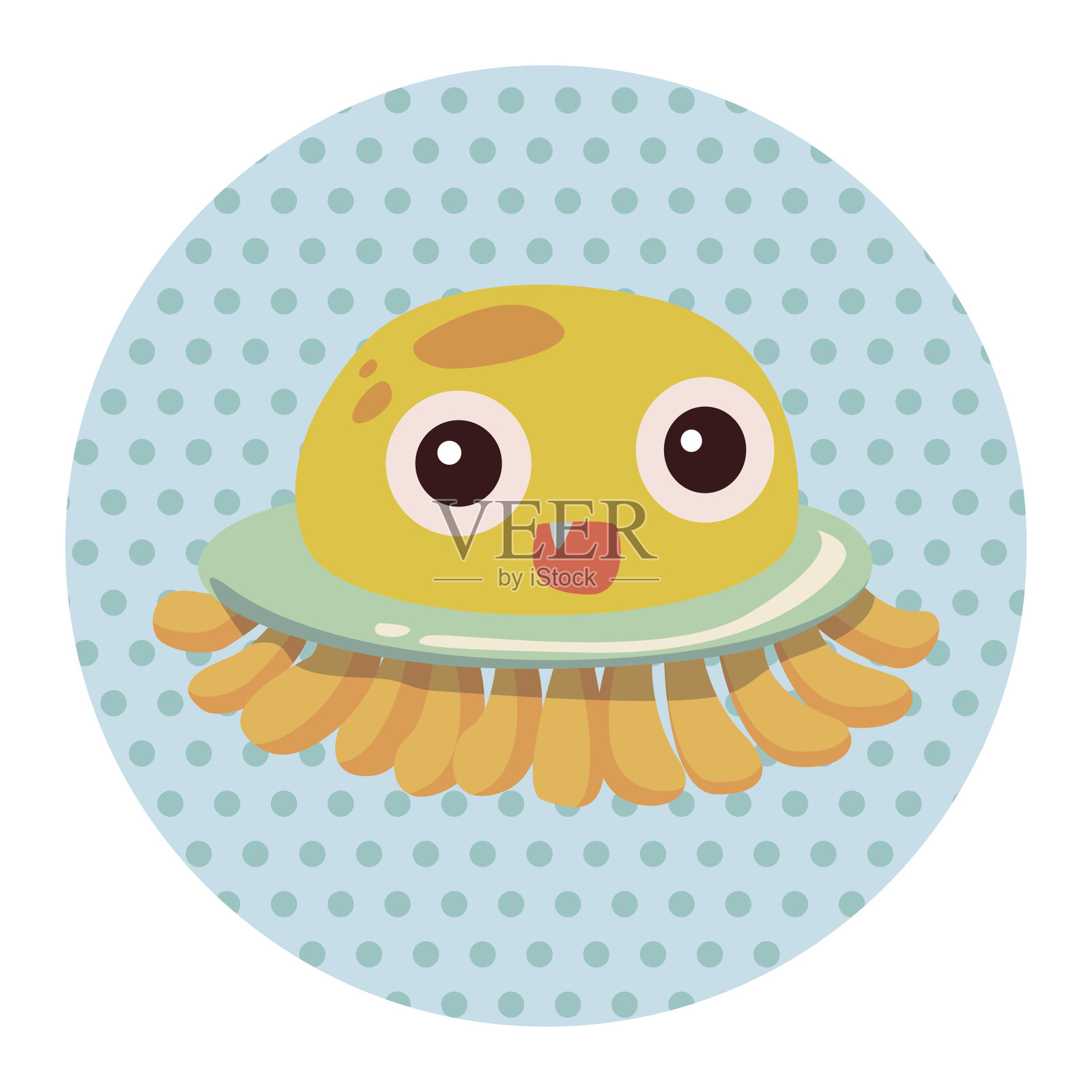 怪物卡通主题元素矢量，eps插画图片素材