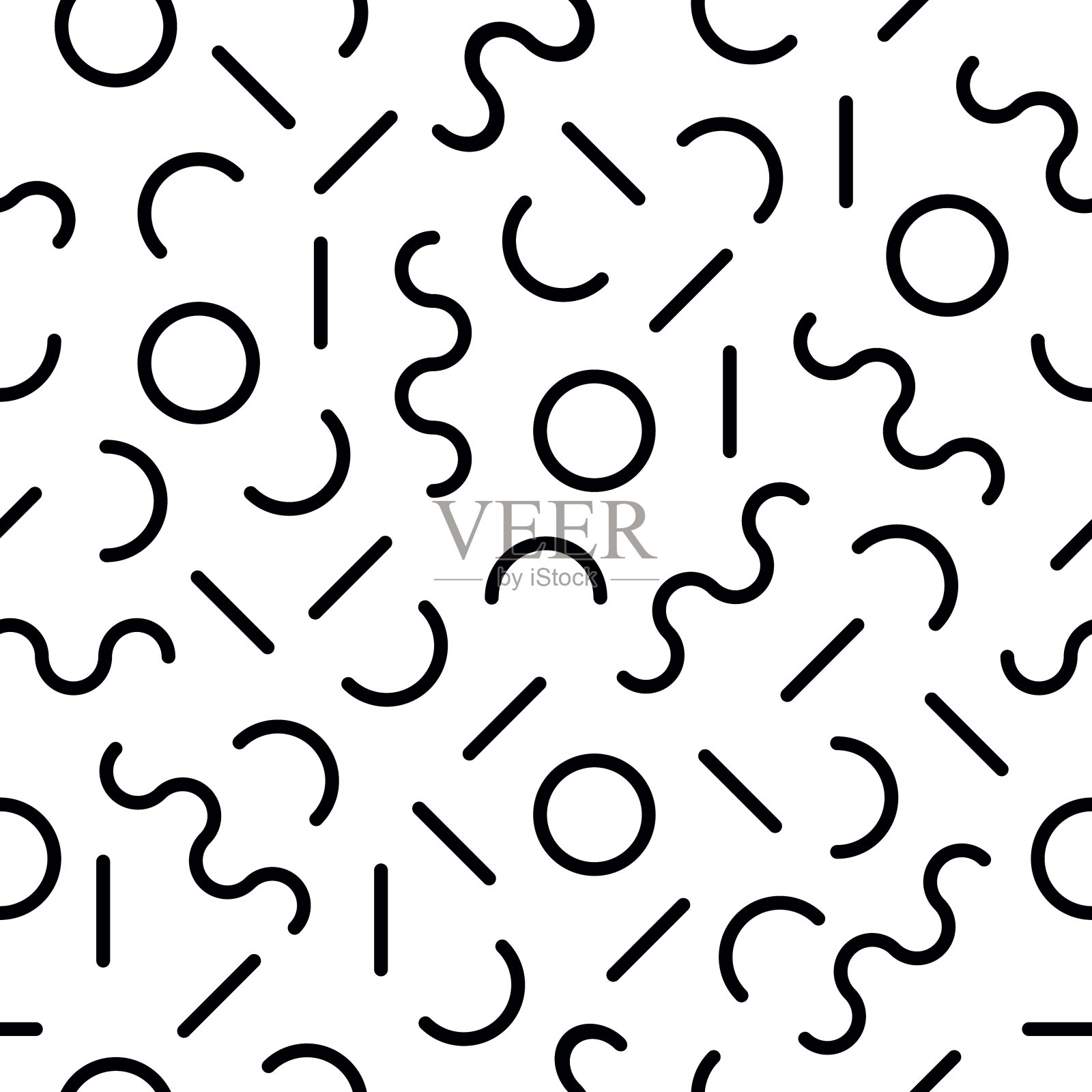 无缝图案黑白背景插画图片素材