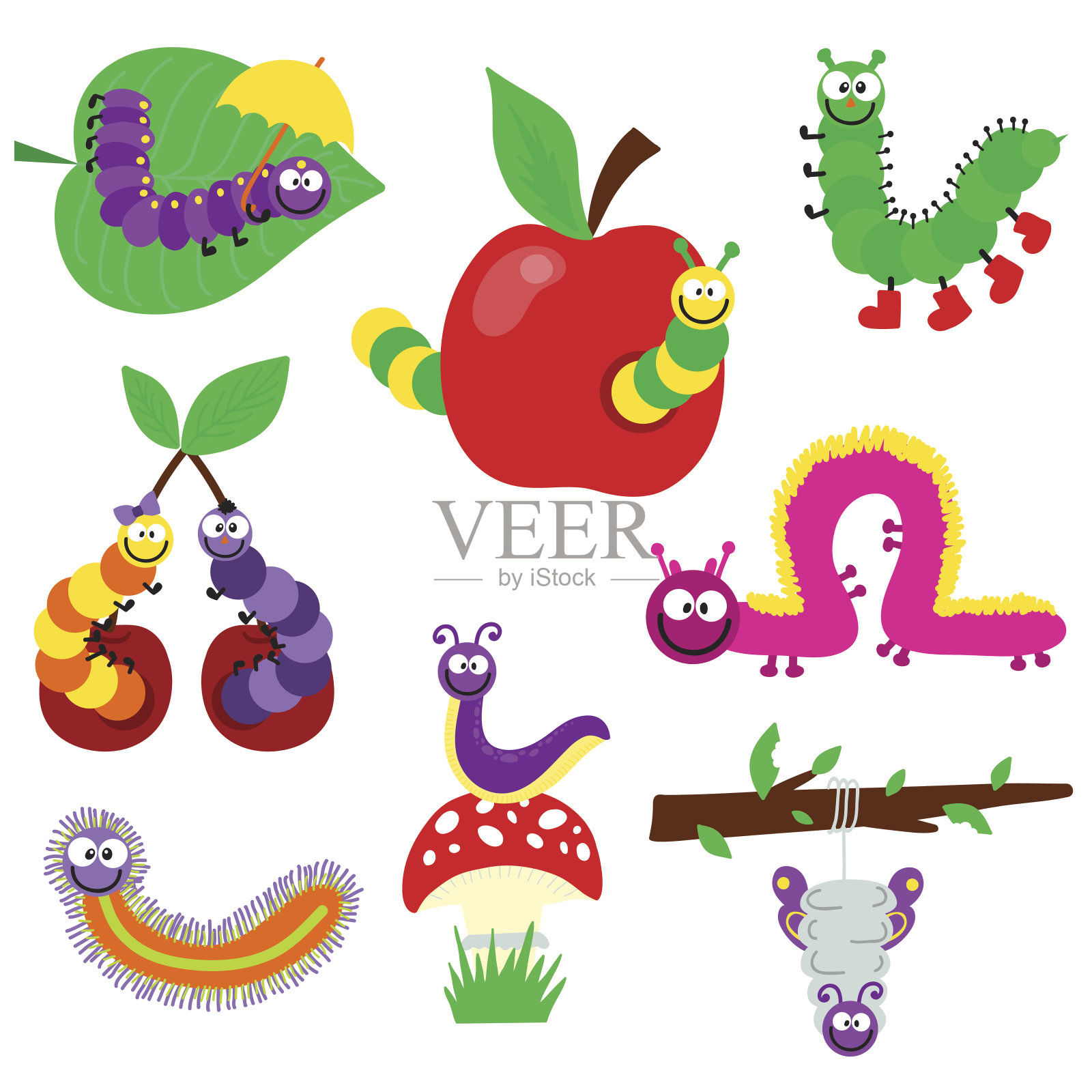 卡特彼勒矢量插图。插画图片素材