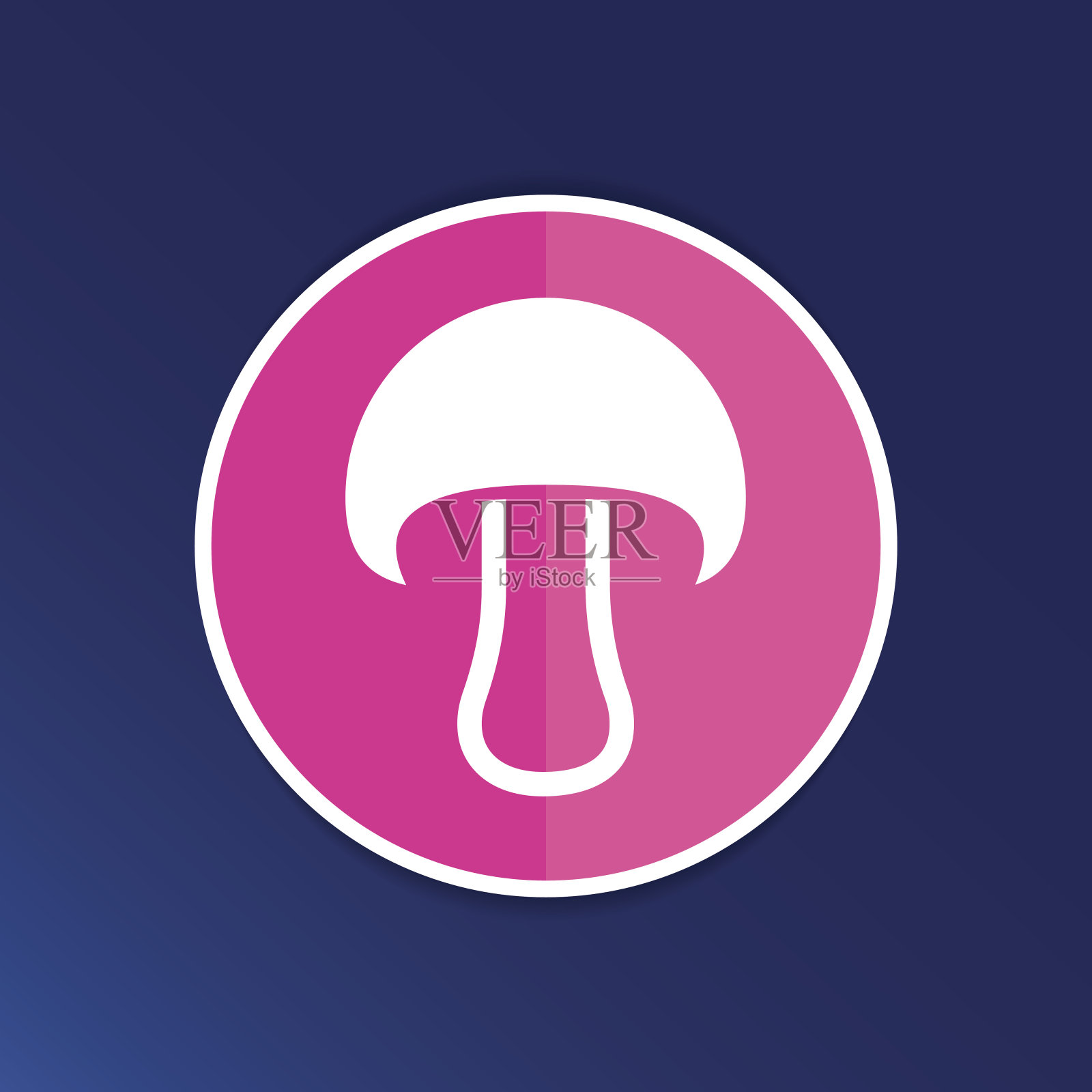 蘑菇标志图标。牛肝菌象征概念插画图片素材