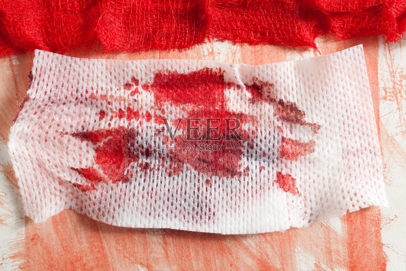 纱布与血照片摄影图片