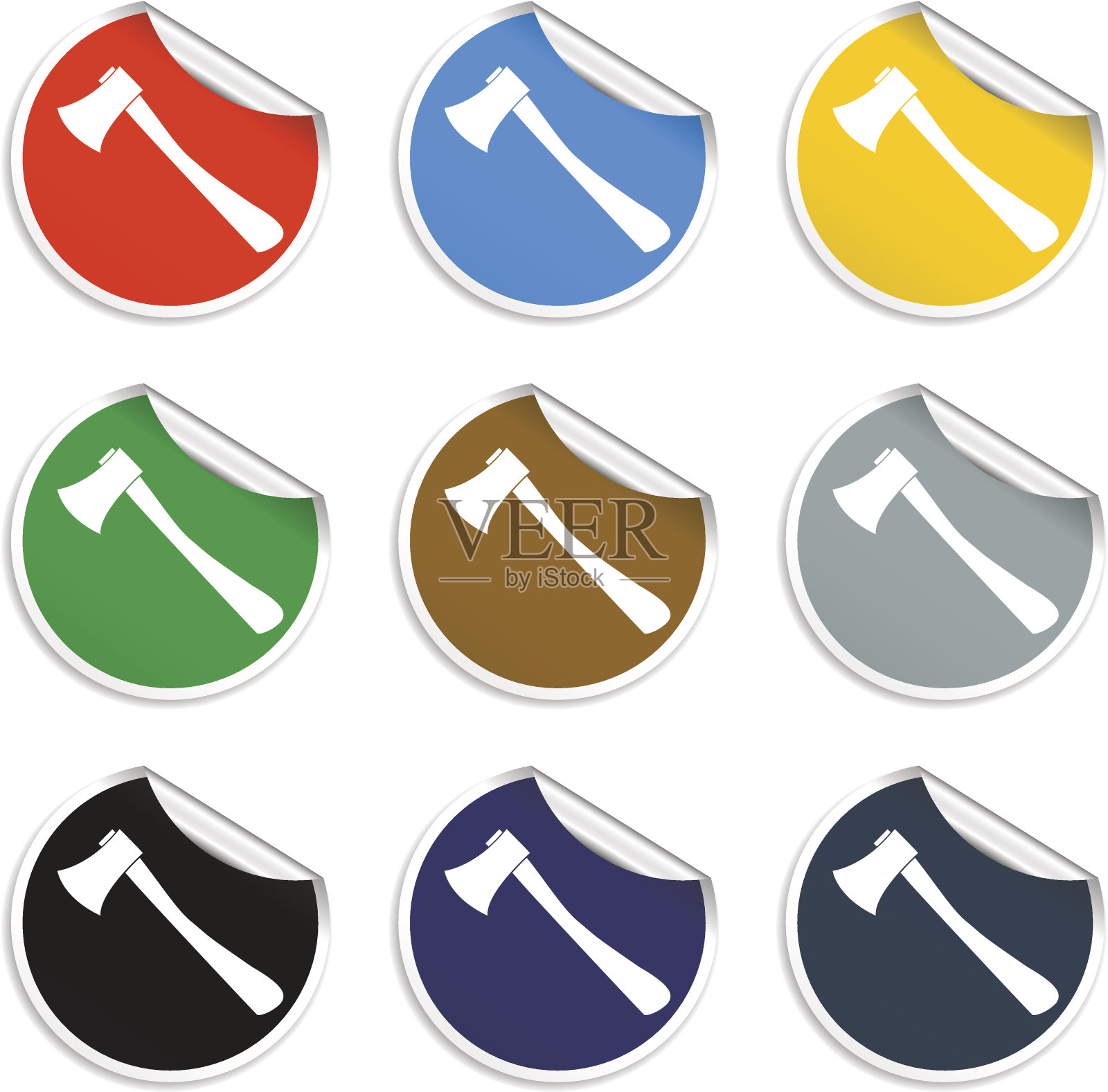 ax图标。斧的象征。图标素材