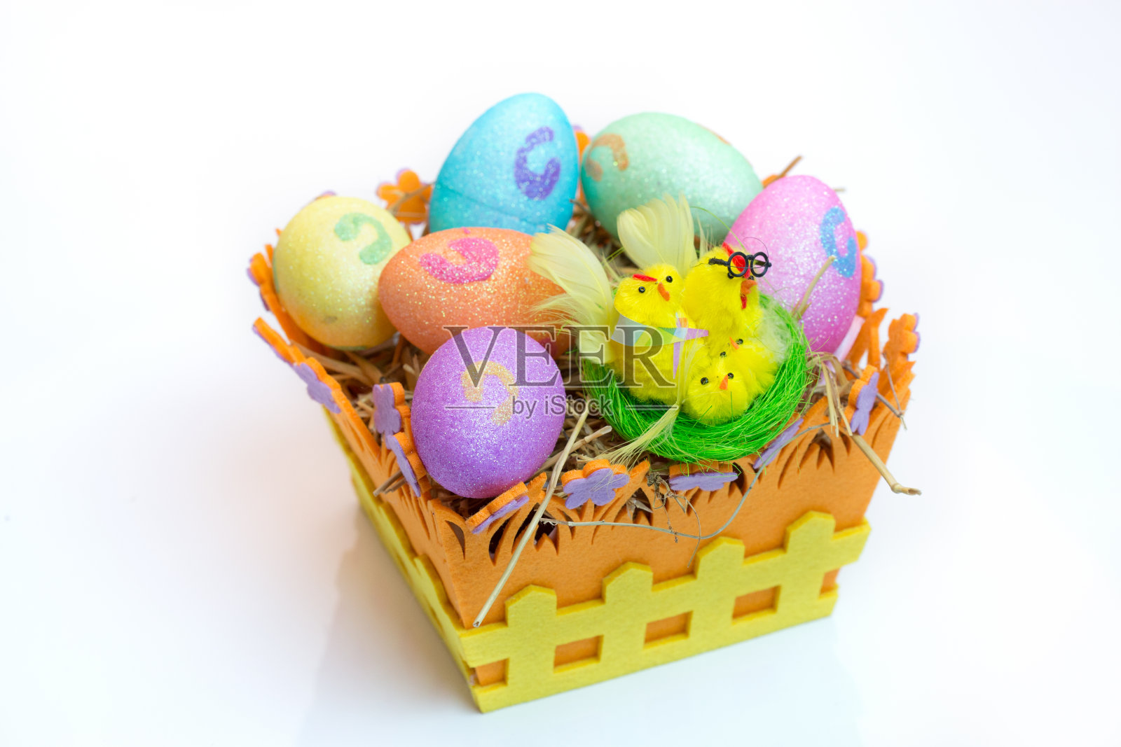复活节篮子照片摄影图片
