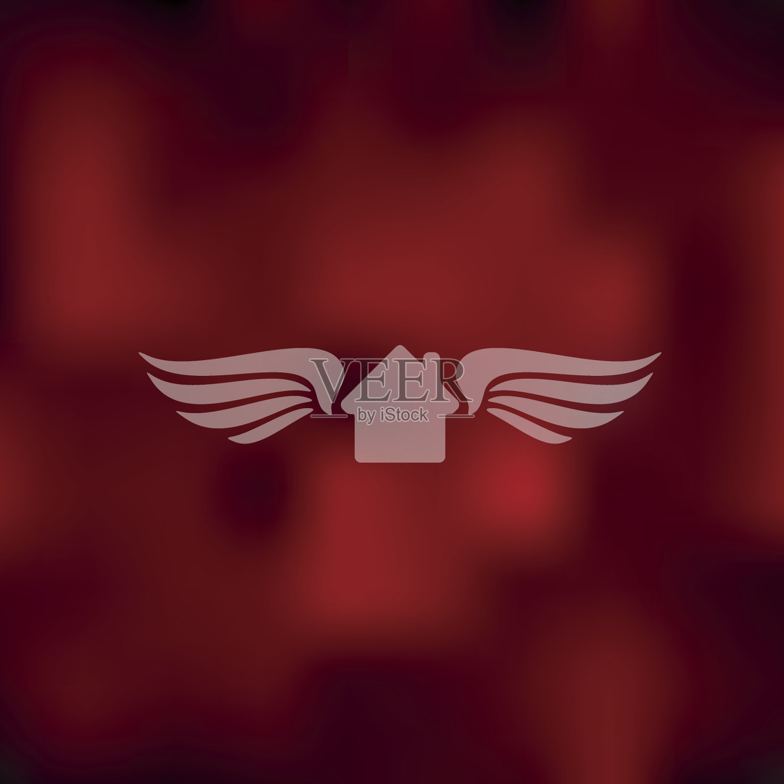 房子图标上模糊的背景插画图片素材