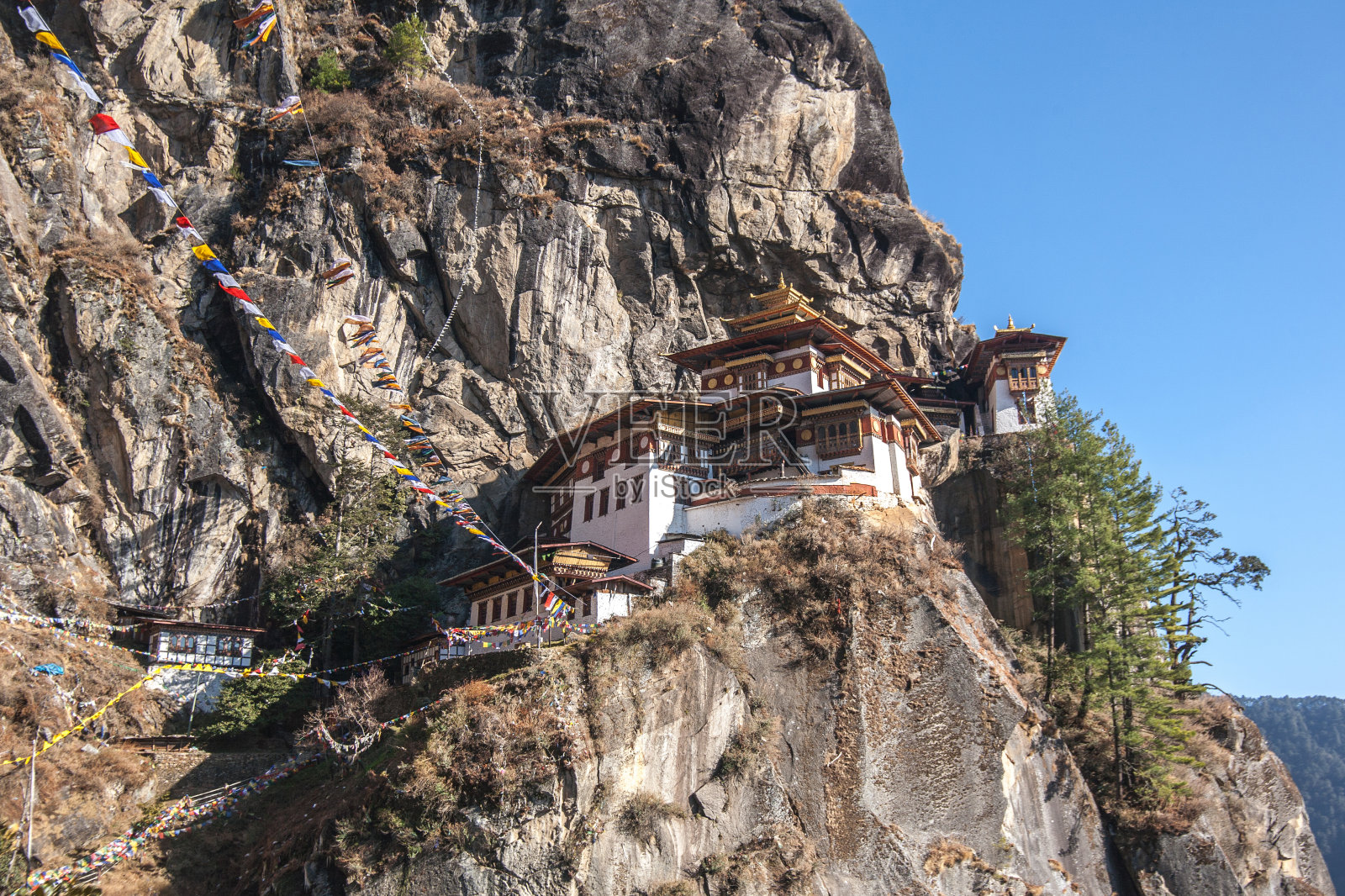 虎穴寺(Taktsang Monastery)，不丹的地标照片摄影图片