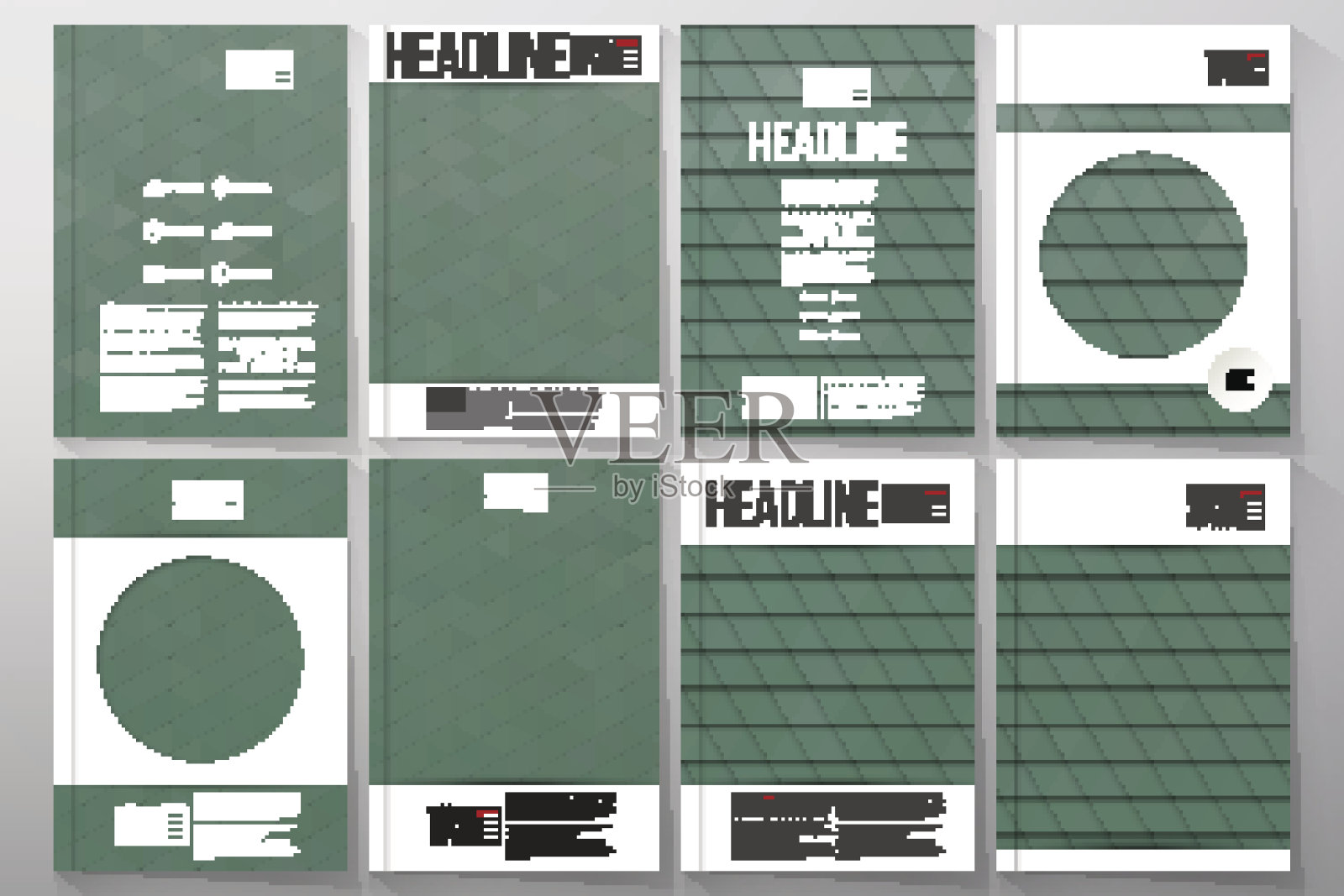 小册子、传单或小册子的业务模板。海景观。集合设计模板素材