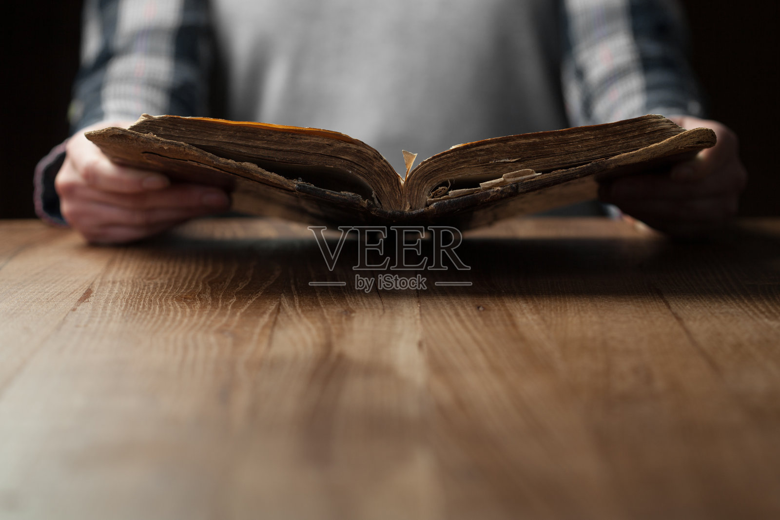 读圣经的女人照片摄影图片