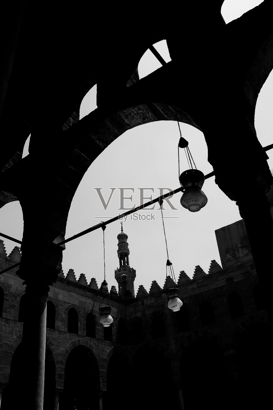 开罗伊本·卡拉温清真寺照片摄影图片