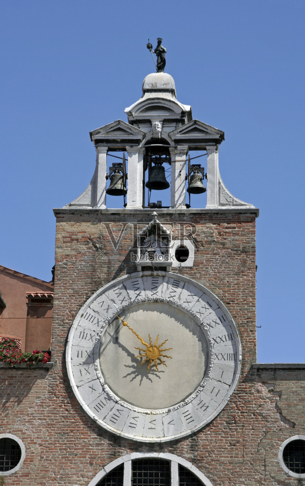 威尼斯的钟楼照片摄影图片