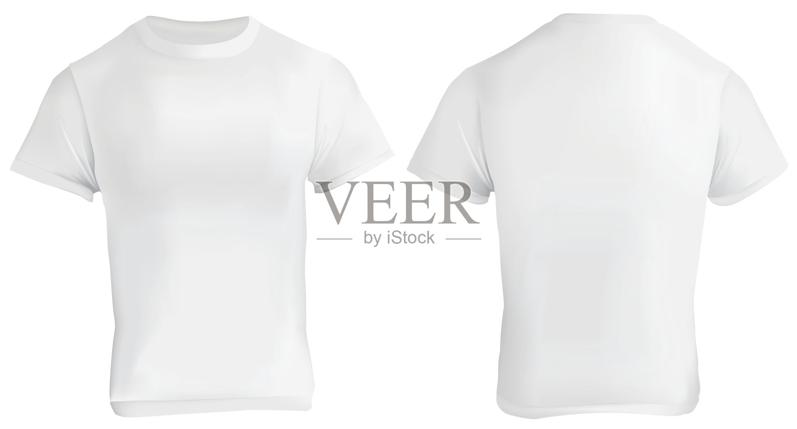 白色空白t恤设计模板插画图片素材