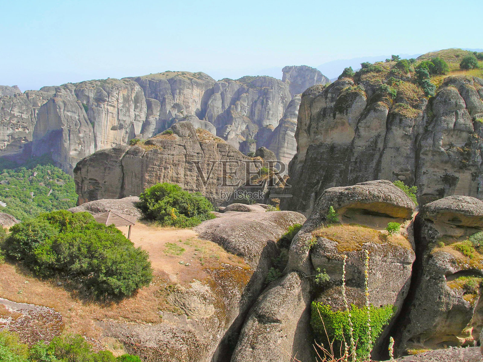 希腊迈特拉的修道院。照片摄影图片