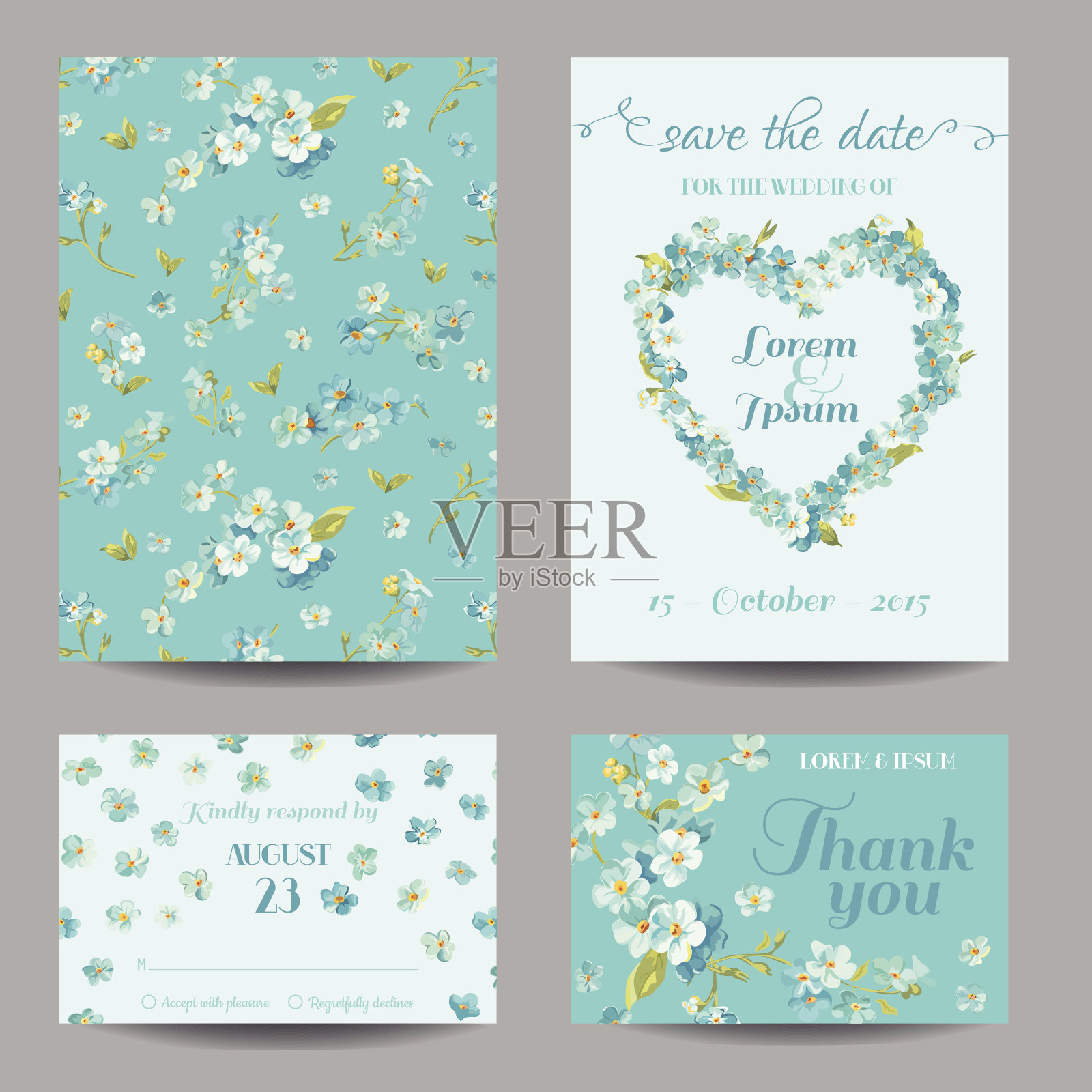 不同场合的请柬和贺卡设计模板素材