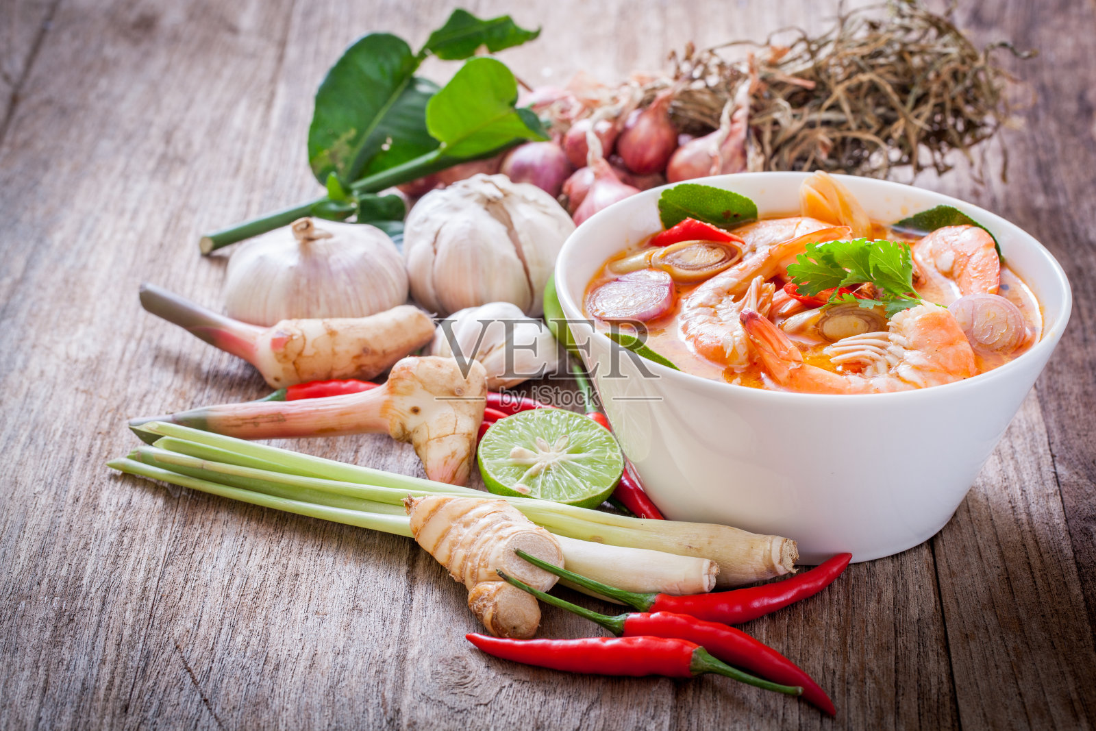 虾汤照片摄影图片