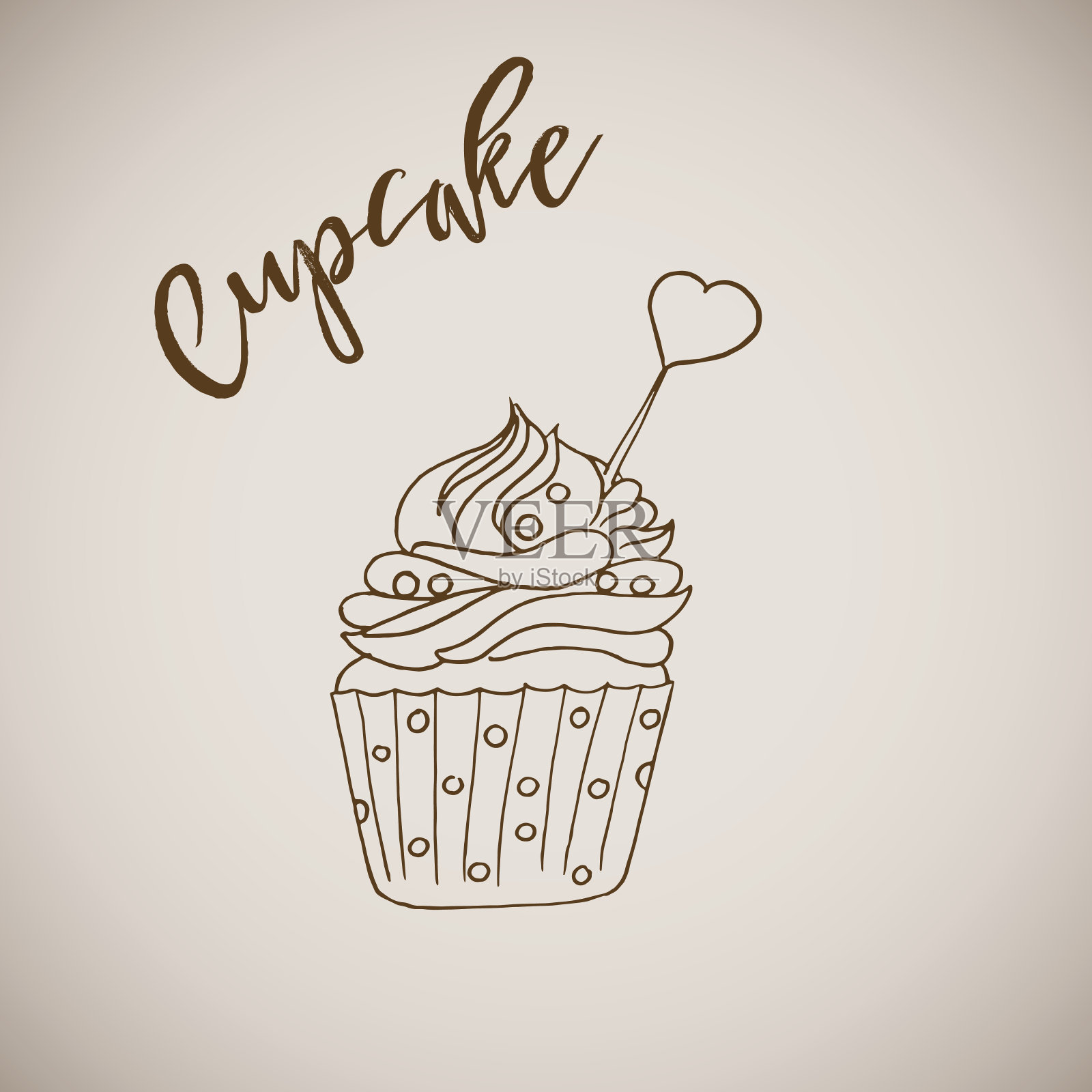 手绘手绘蛋糕，甜点素描艺术，复古风格插画图片素材