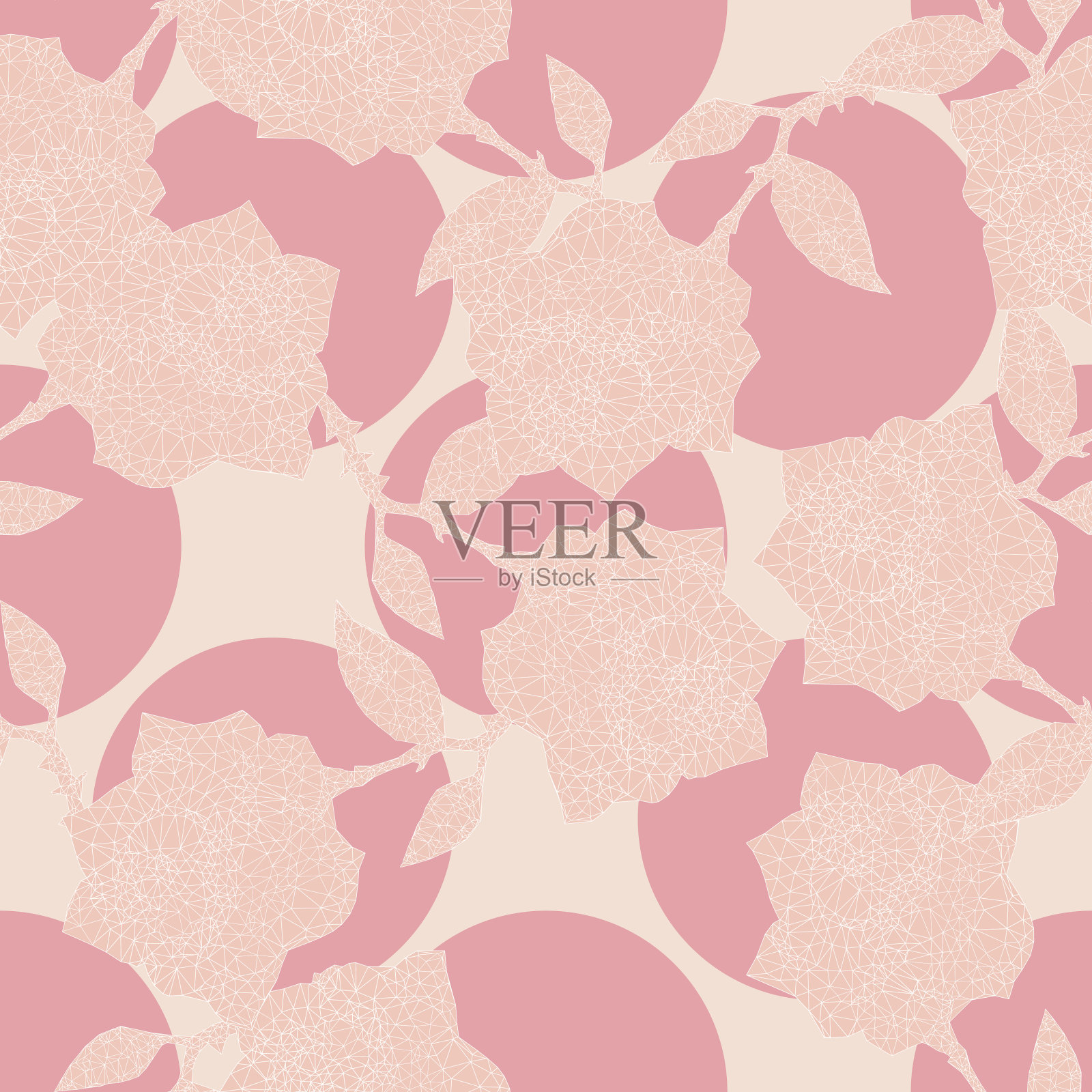 玫瑰点缀插画图片素材