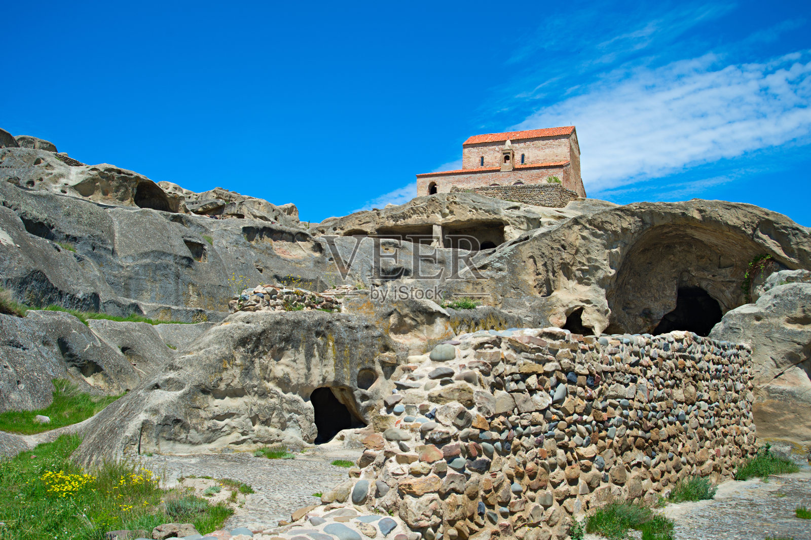 乔治亚州的uuplistsikhe山洞镇照片摄影图片