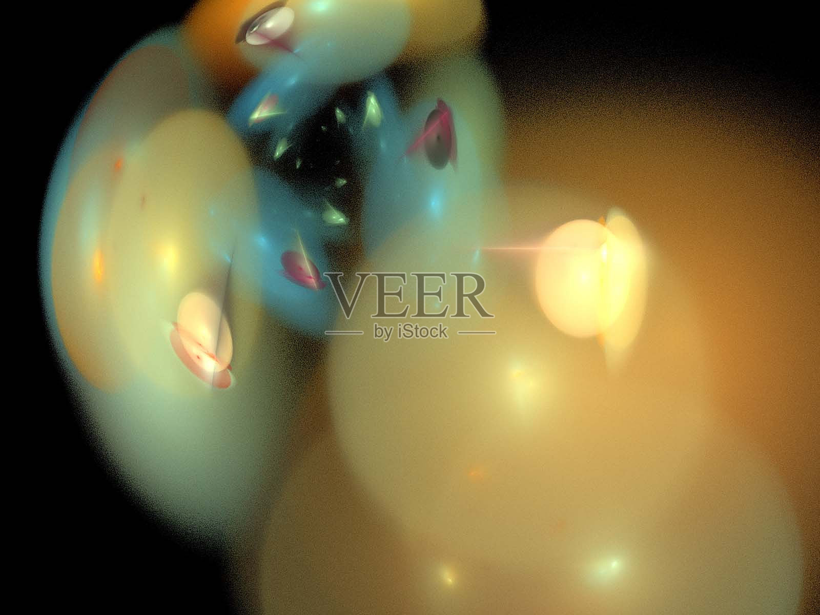 黑色上的数字分形照片摄影图片