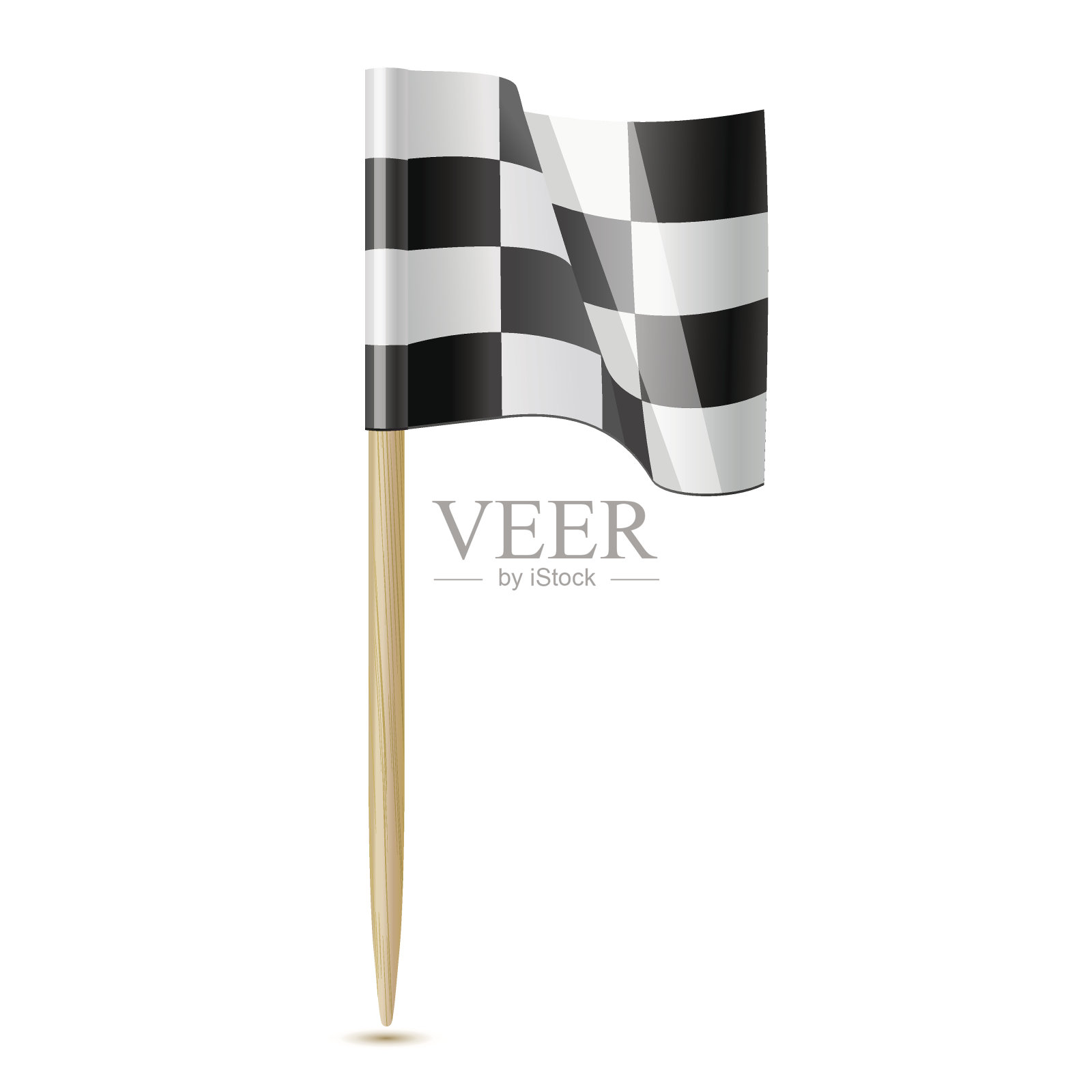 旗号比赛结束。国旗牙签设计元素图片