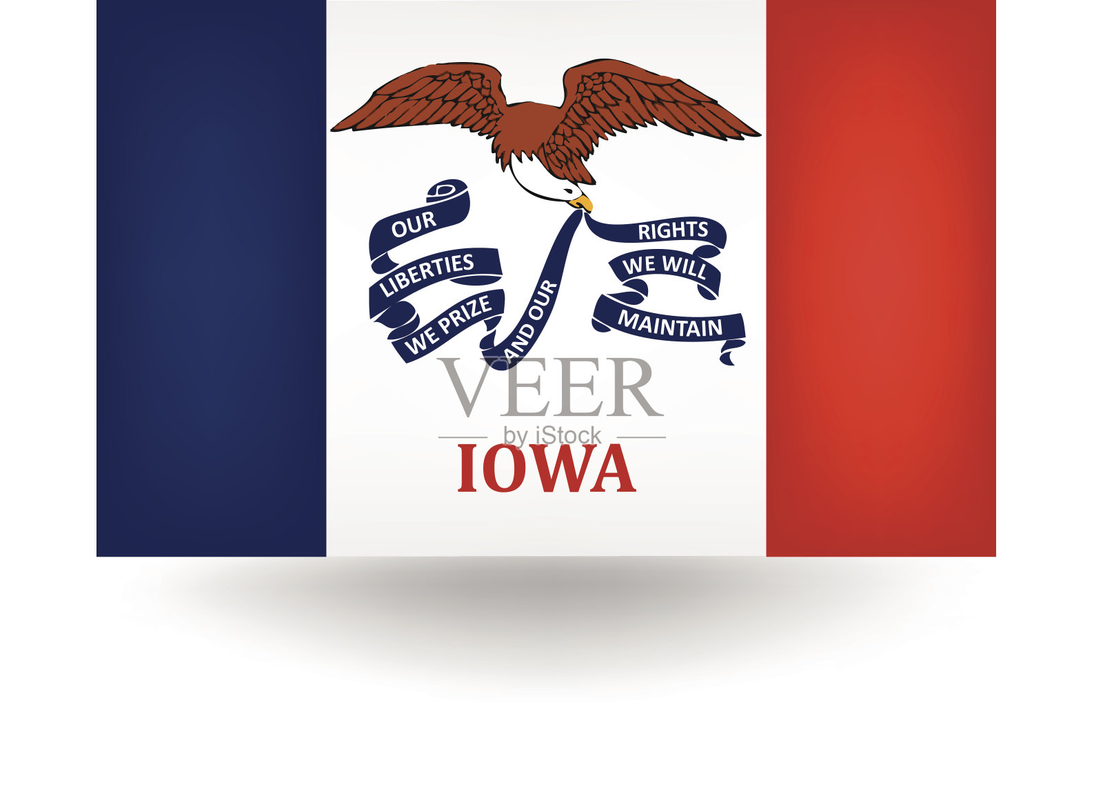 爱荷华州旗插画图片素材