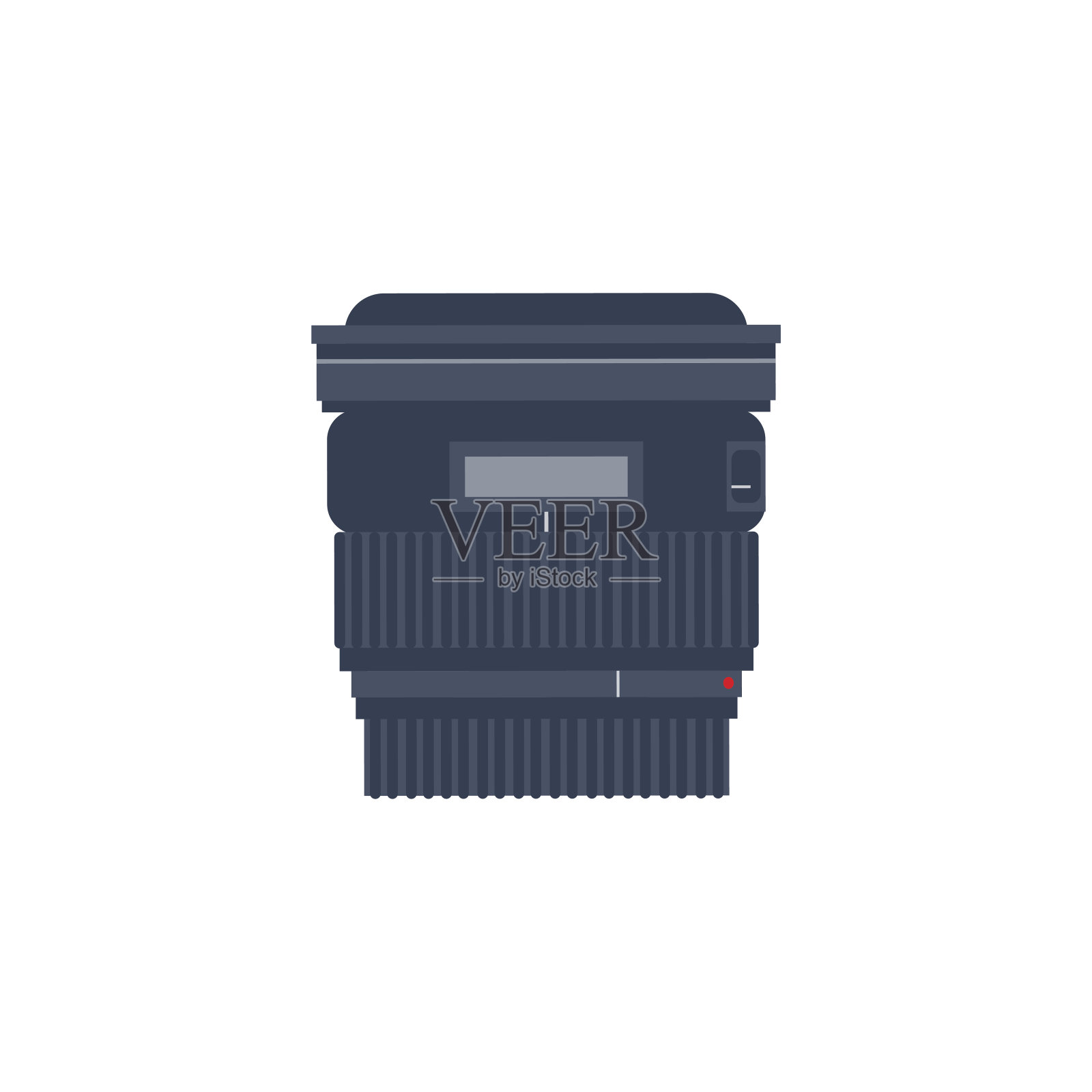 摄影。摄影相机的平面风格与镜头。拍的设计元素图片