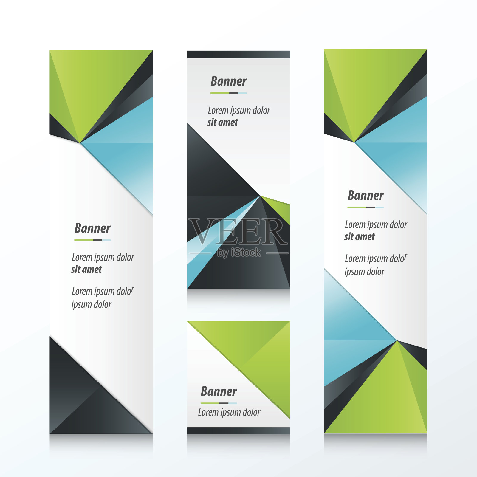 三角形垂直横幅插画图片素材