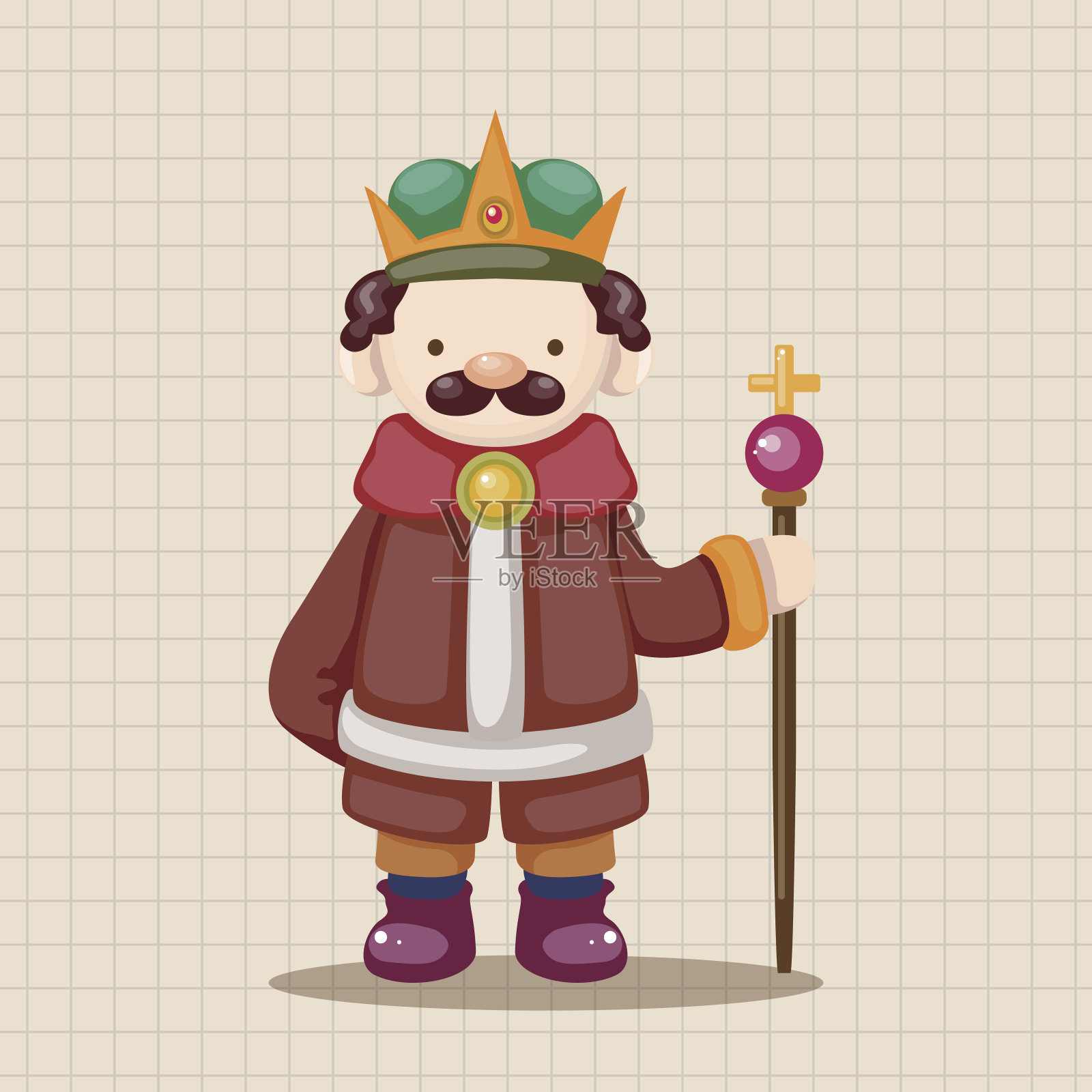 皇家主题国王元素插画图片素材