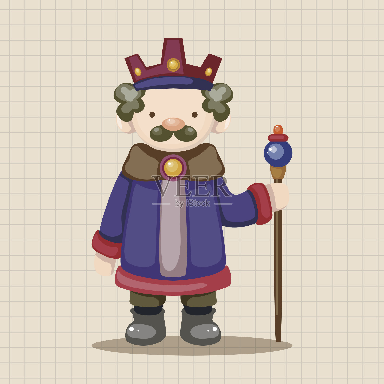 皇家主题国王元素插画图片素材