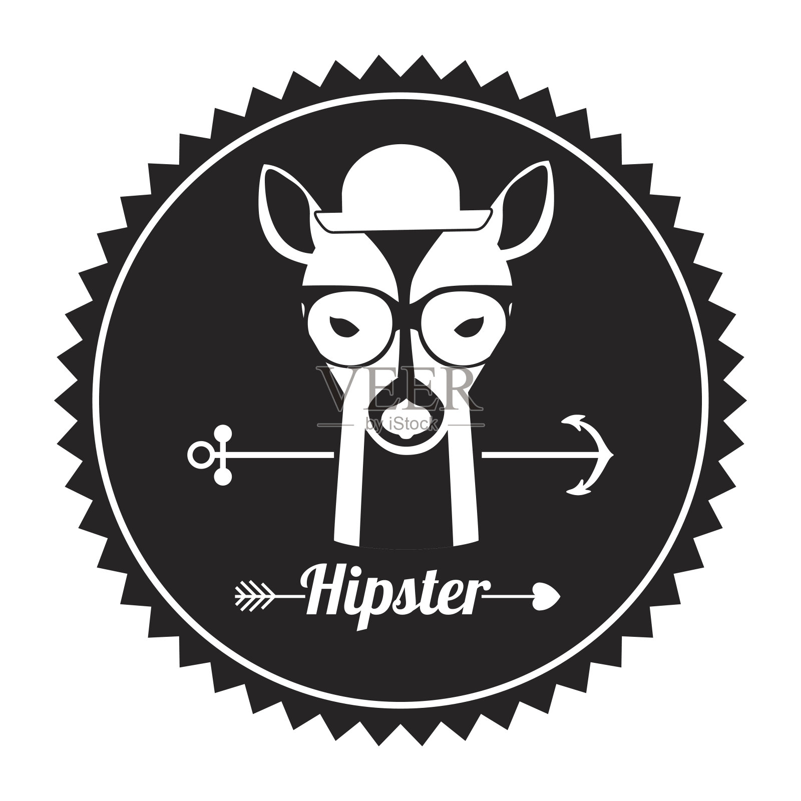 动物潮人设计插画图片素材