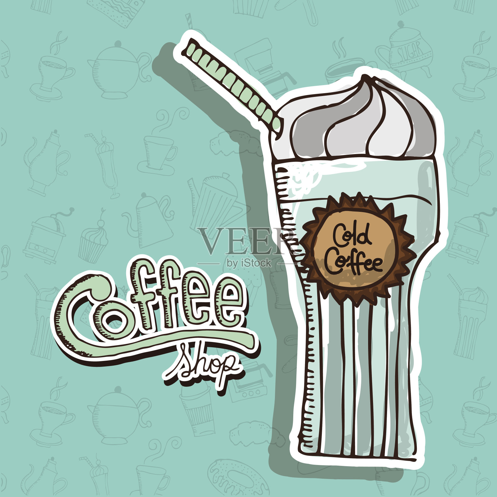 咖啡的设计插画图片素材