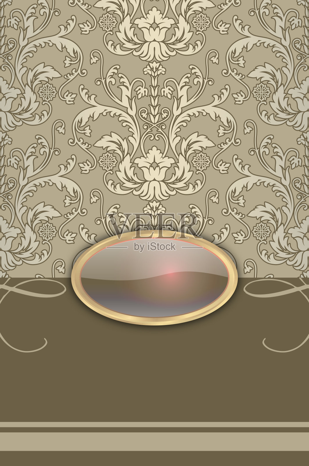 复古花卉背景与装饰框架。照片摄影图片