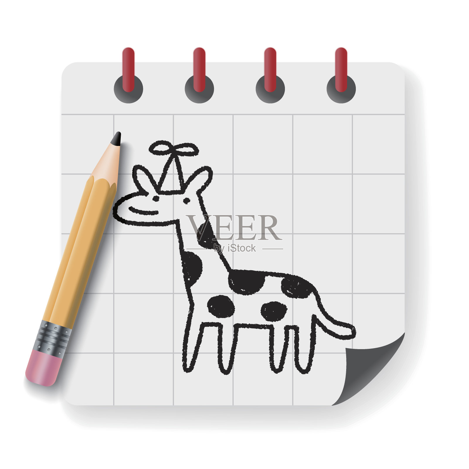 嘟嘟生日长颈鹿设计元素图片