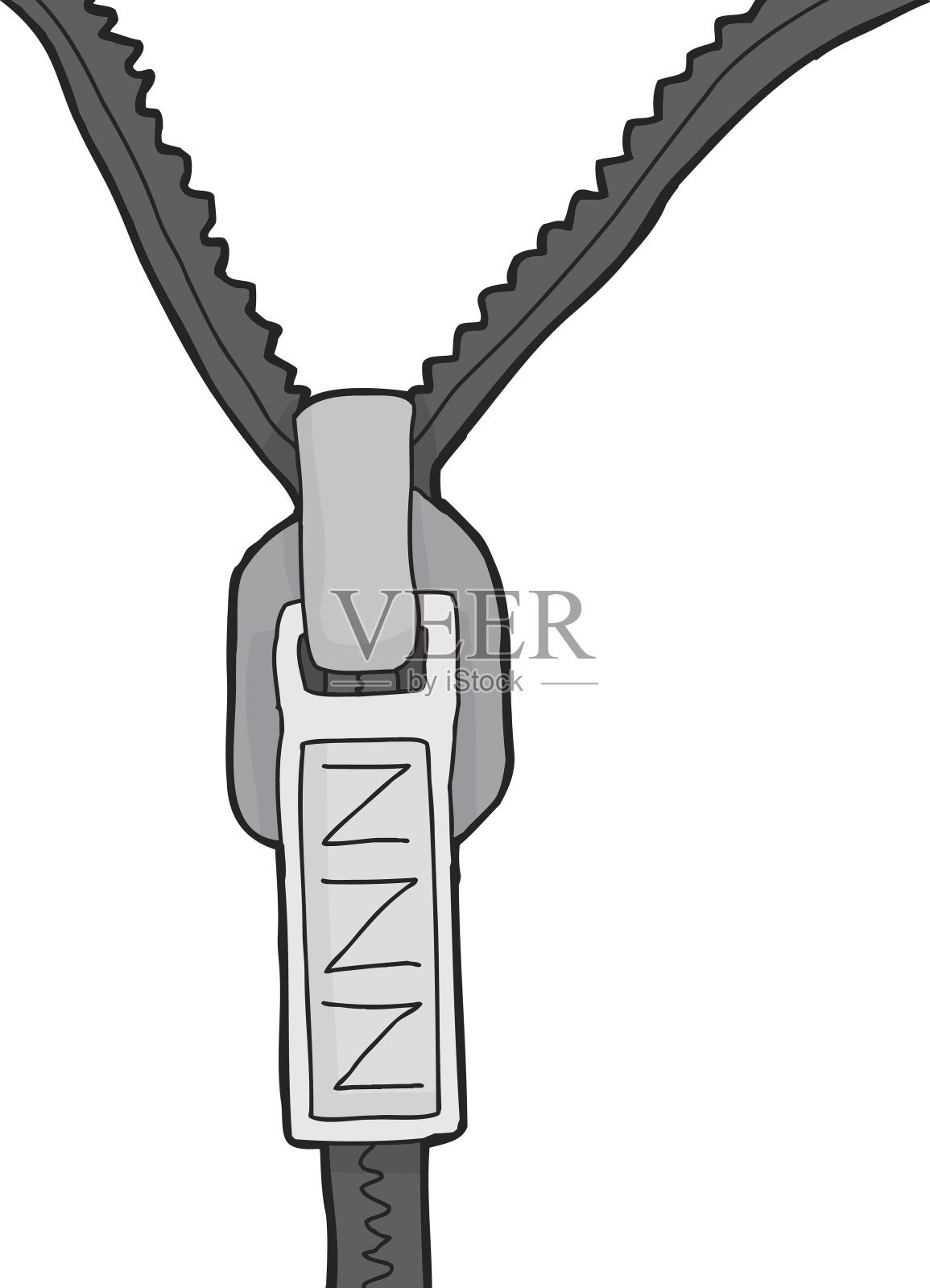 隔离拉链与Z插画图片素材