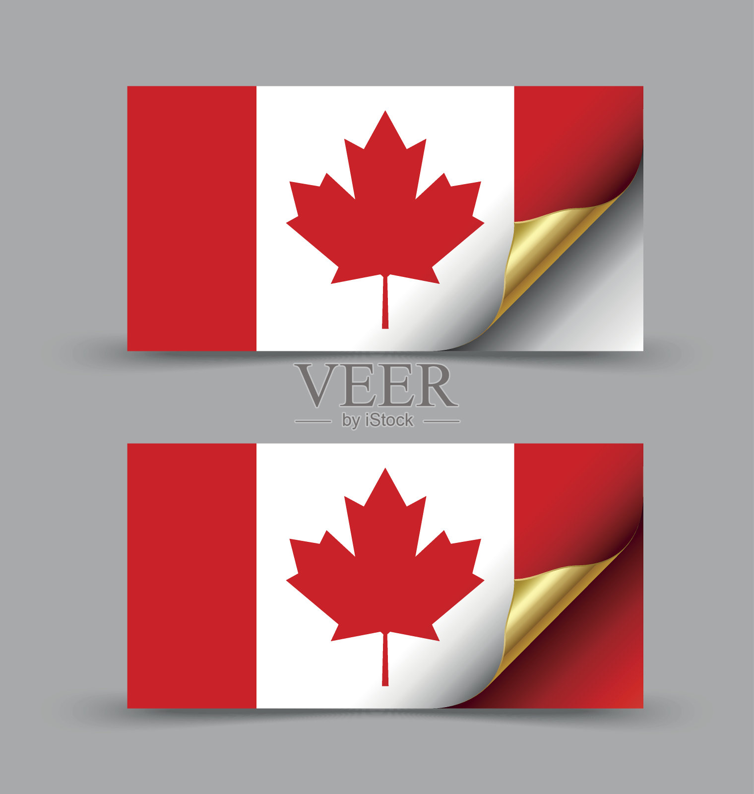 加拿大的国旗设计元素图片