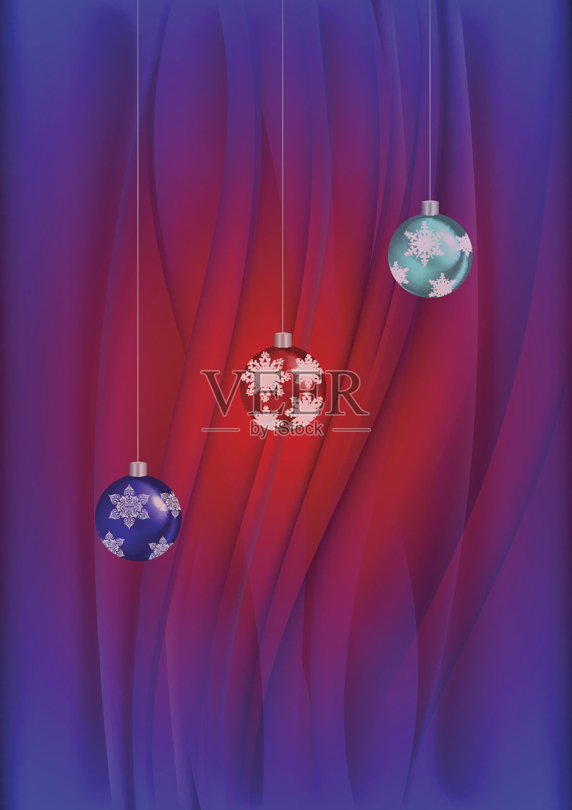 有背景的圣诞球插画图片素材