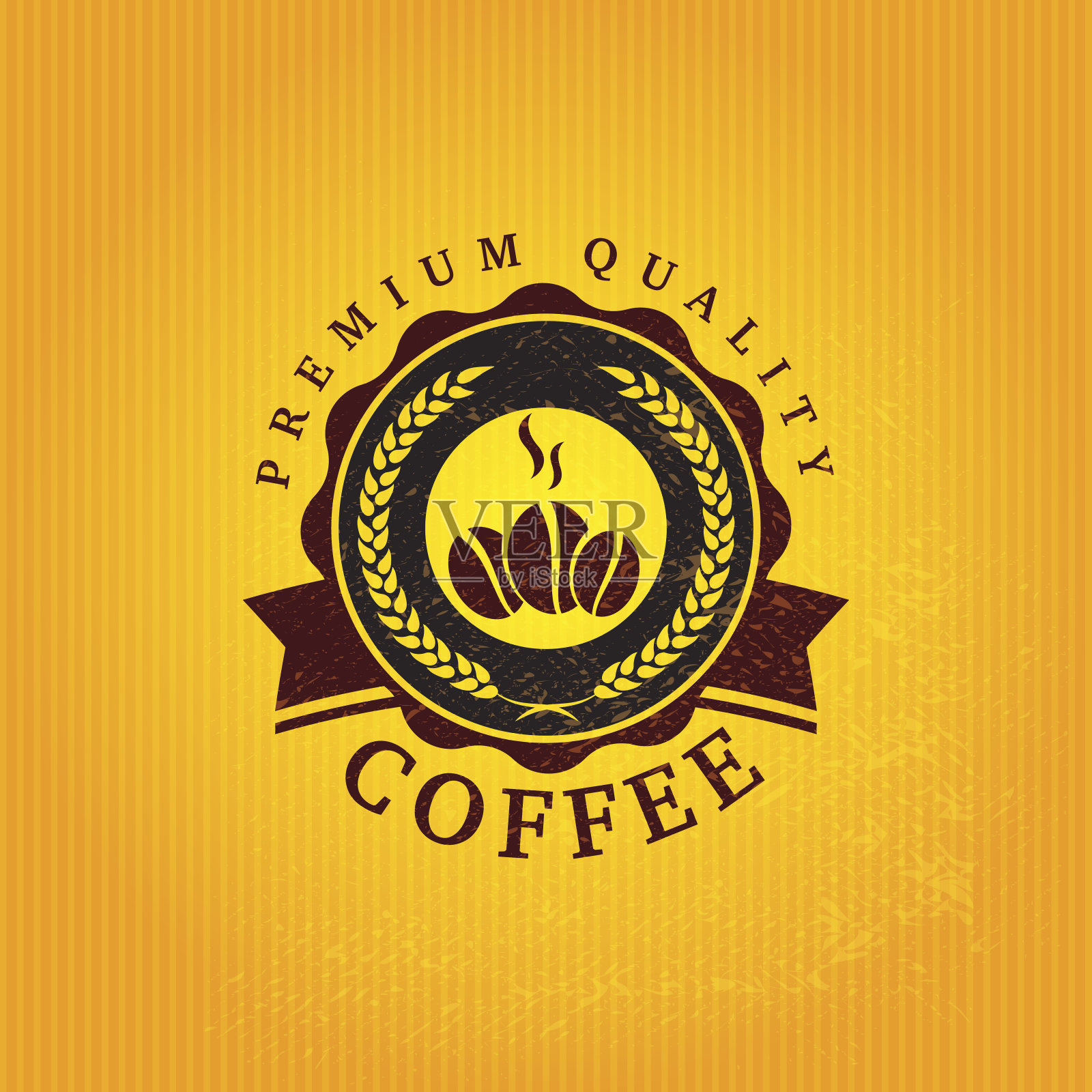 的咖啡品牌插画图片素材