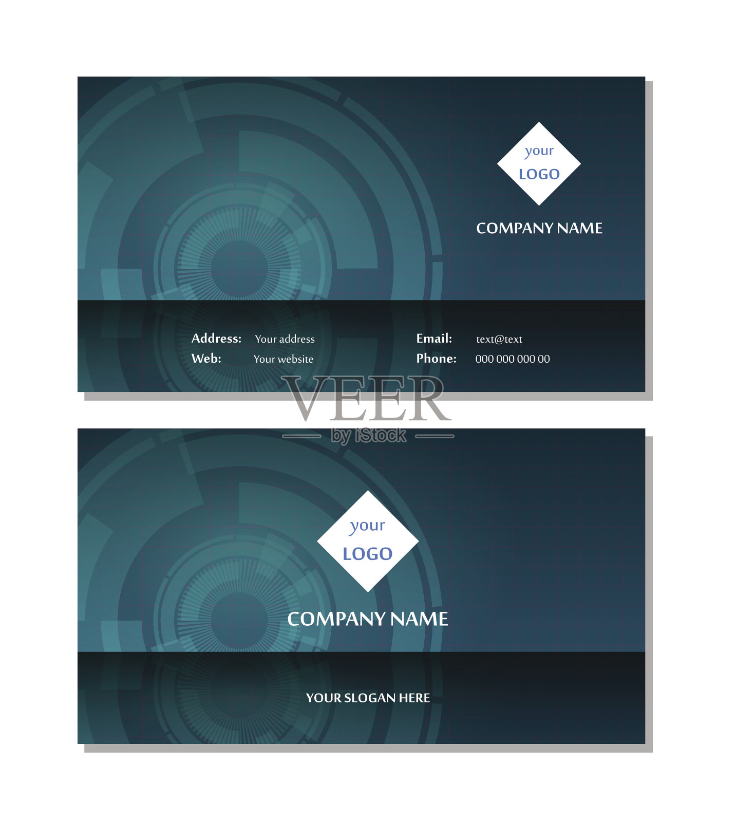 优雅的名片模板集向量设计模板素材